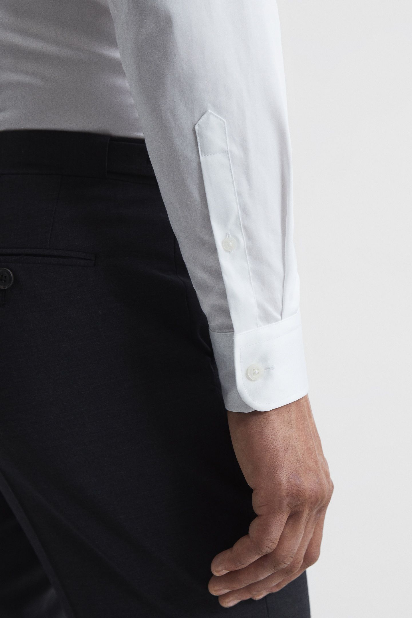 LS SLIM COTTON SATIN SHIRT WHITE 7