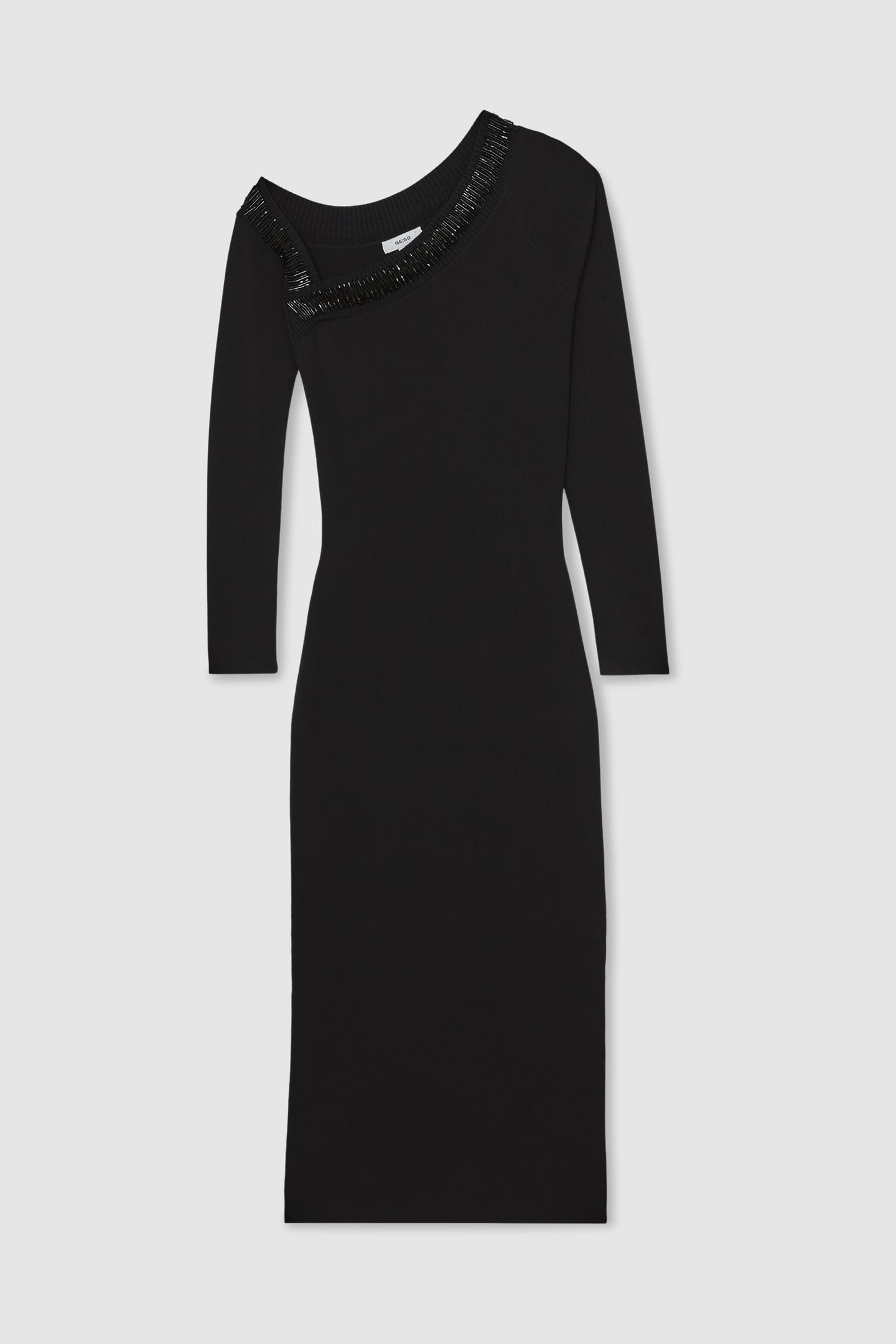 KNITTED MIDI DRESS BLACK 3