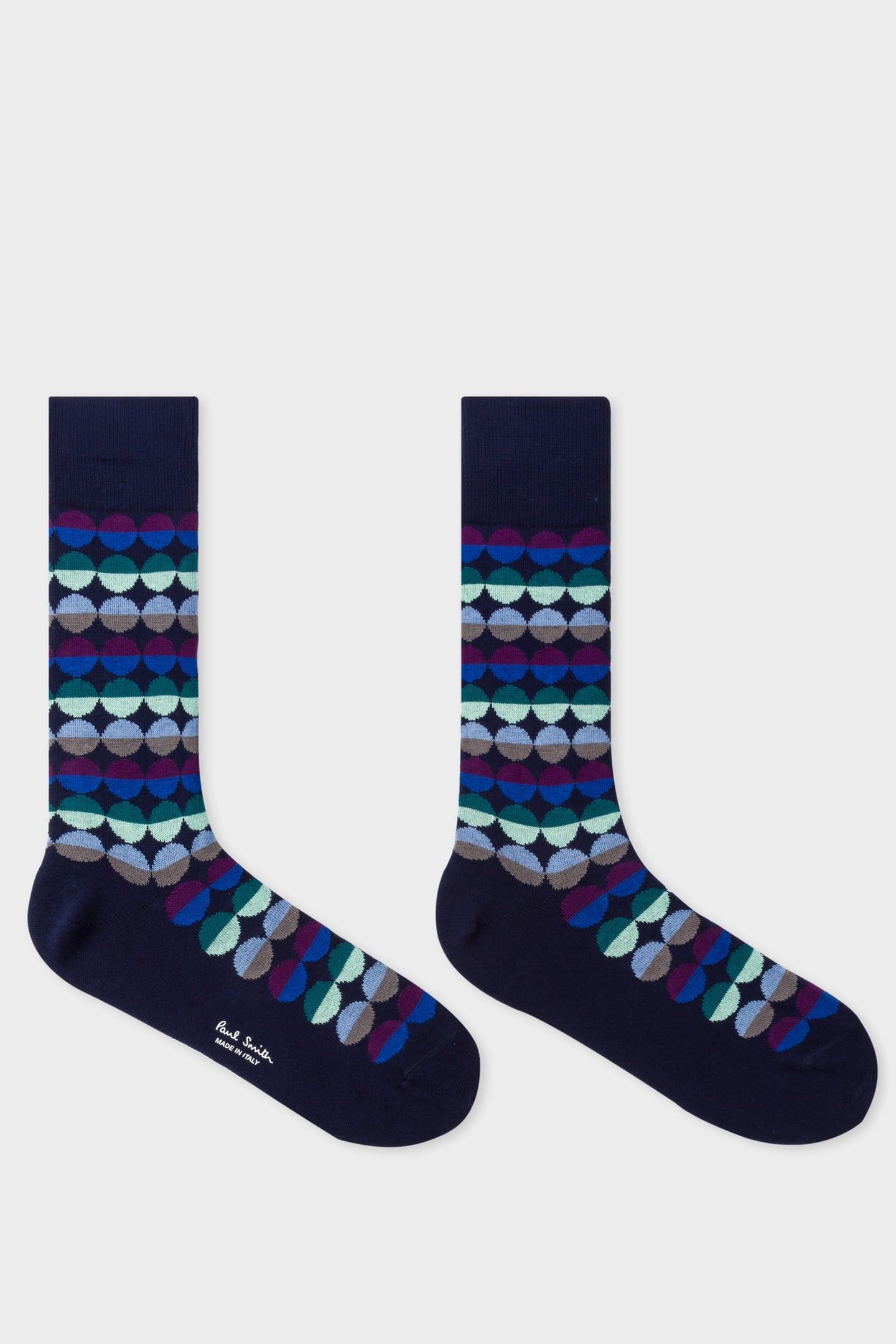 MEN SOCK SUNSET SPOT NAVY 1