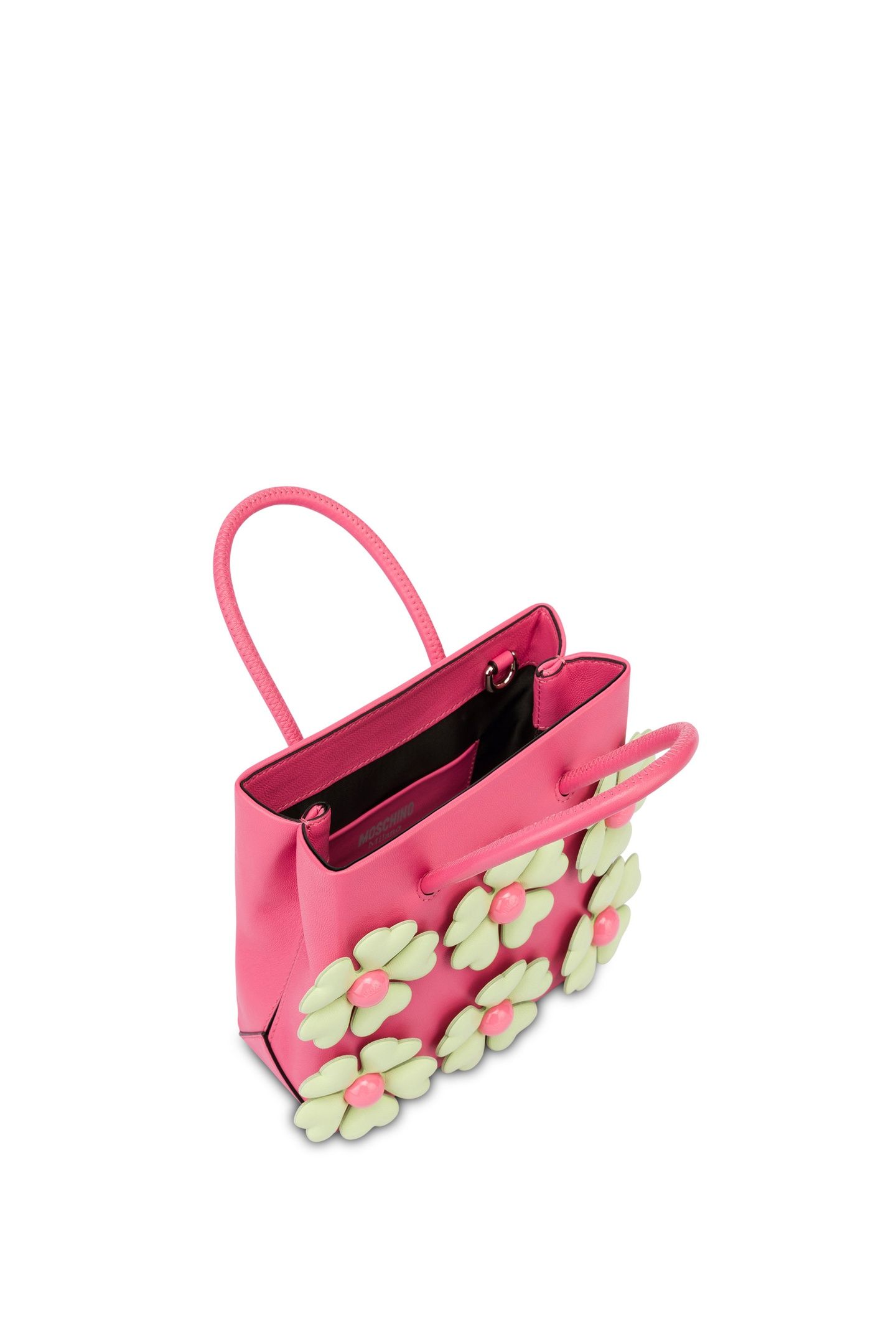 HEART FLOWERS SMALL HANDBAG PINK 4