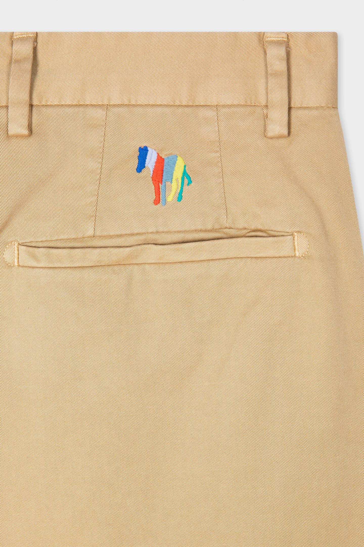 MENS MID FIT CHINO ZEBRA EMB MEDIUM BEIGE 6