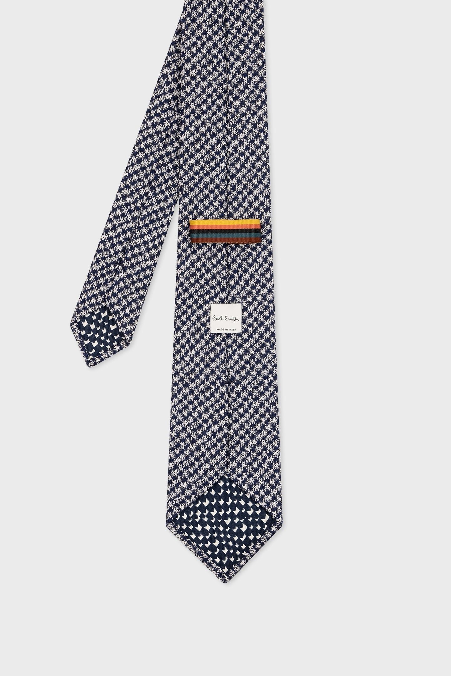 MEN TIE CHECK NAVY 2