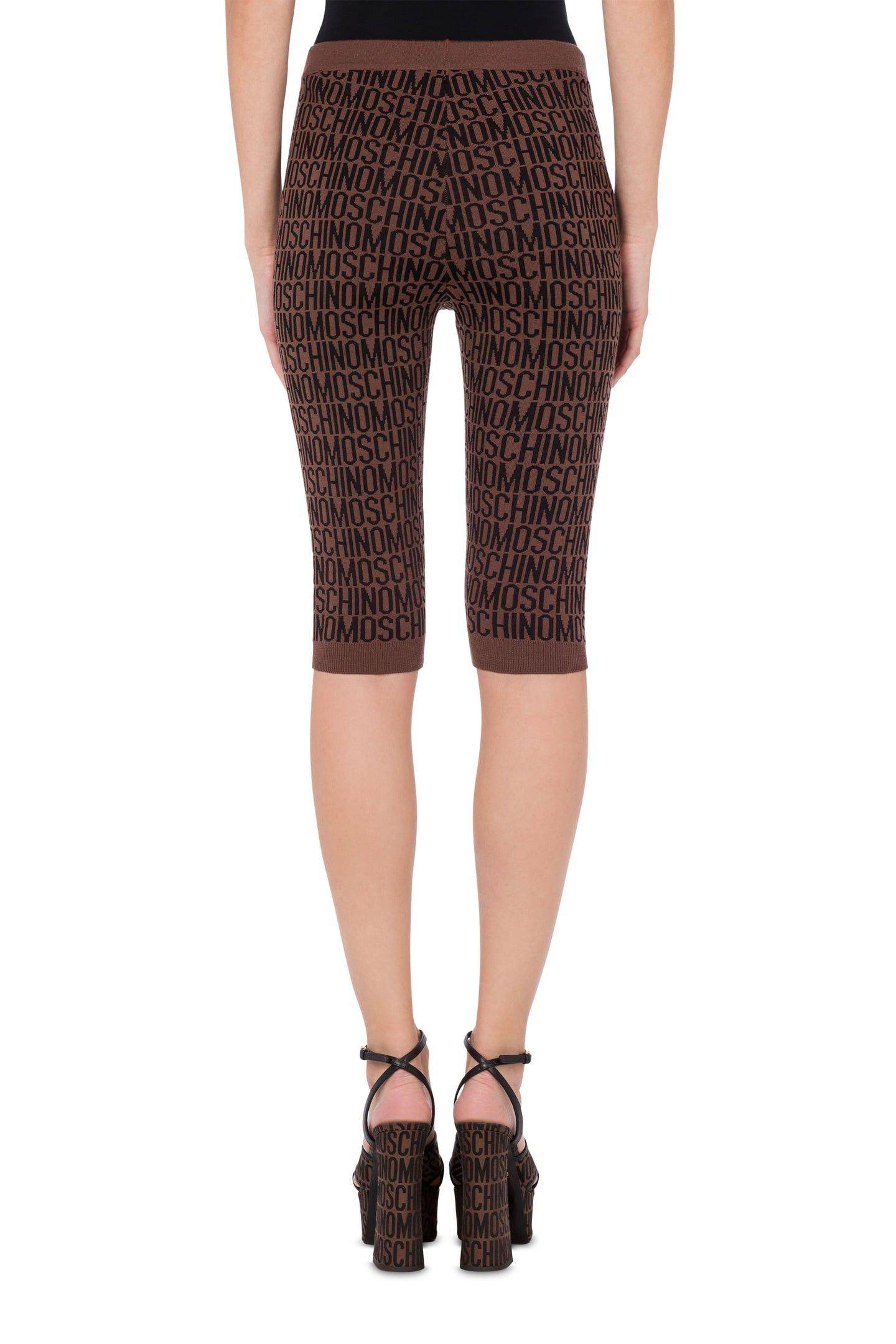 ALLOVER LOGO WOOL LEGGINGS BROWN 2