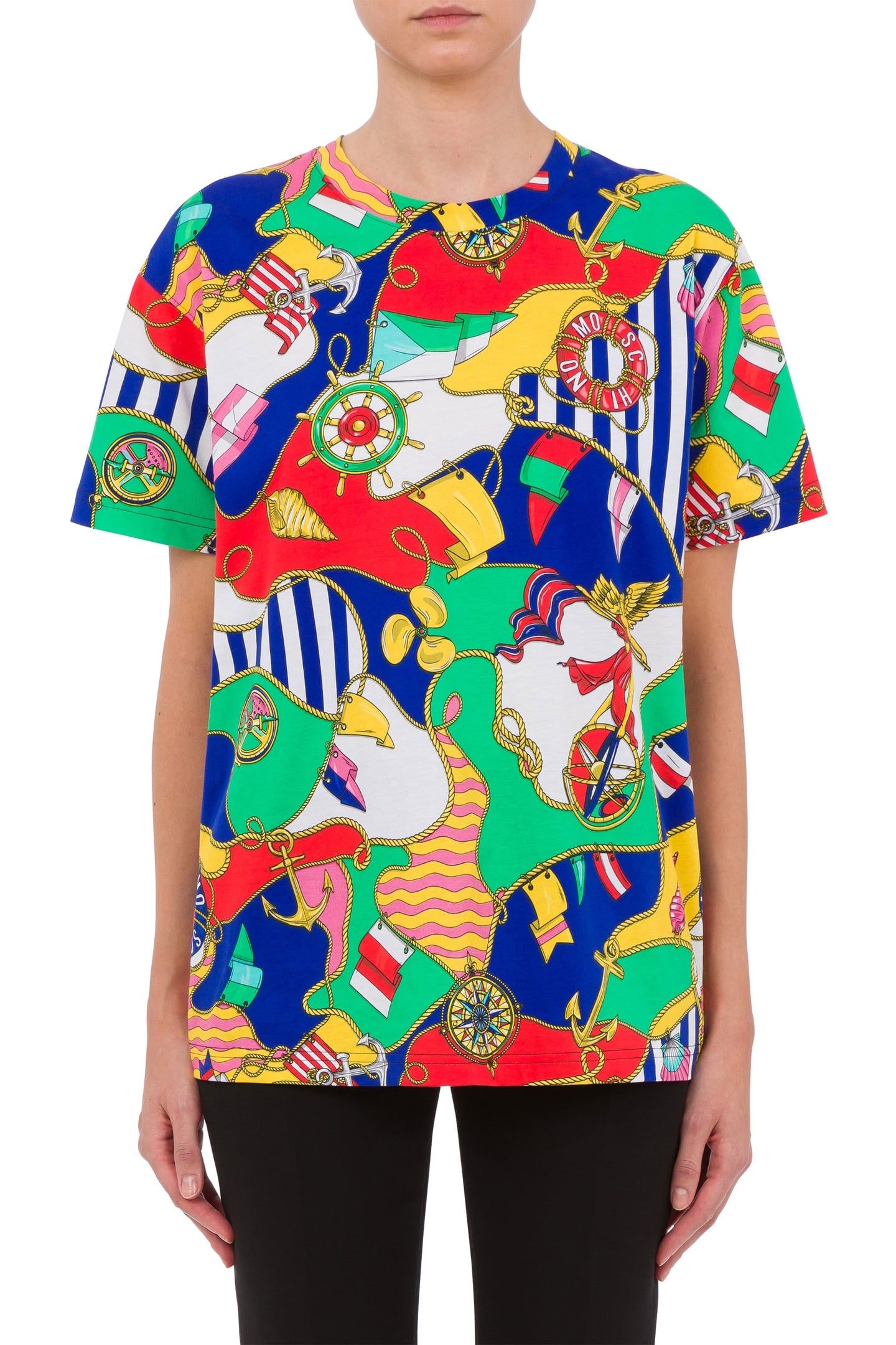 T-SHIRT IN JERSEY ALLOVER NAUTICAL MULTICOLOR 1