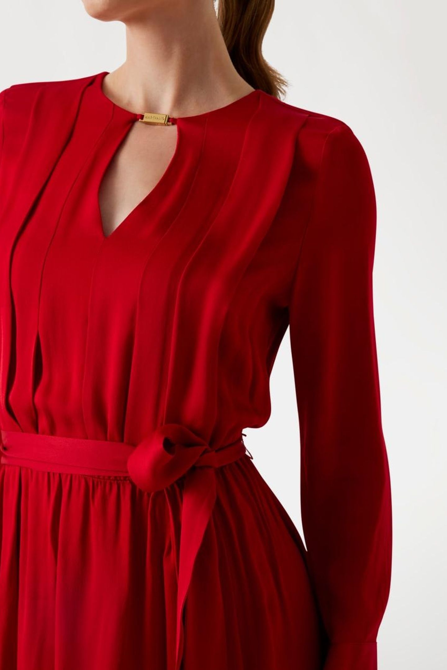 ANITA V NECK FLARED SAMBA RED VIBES 9