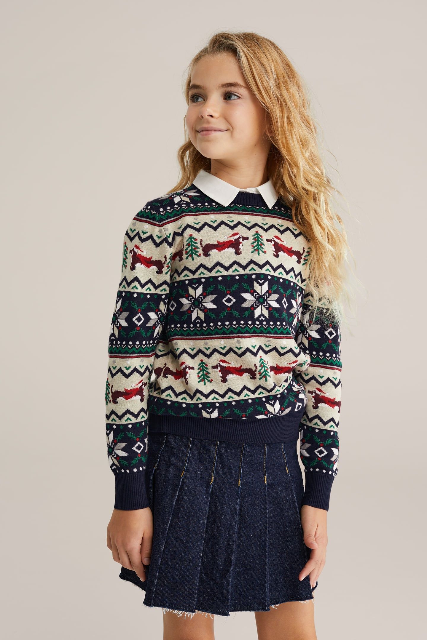 KNITTED PULLOVER NAVY BLUE 2