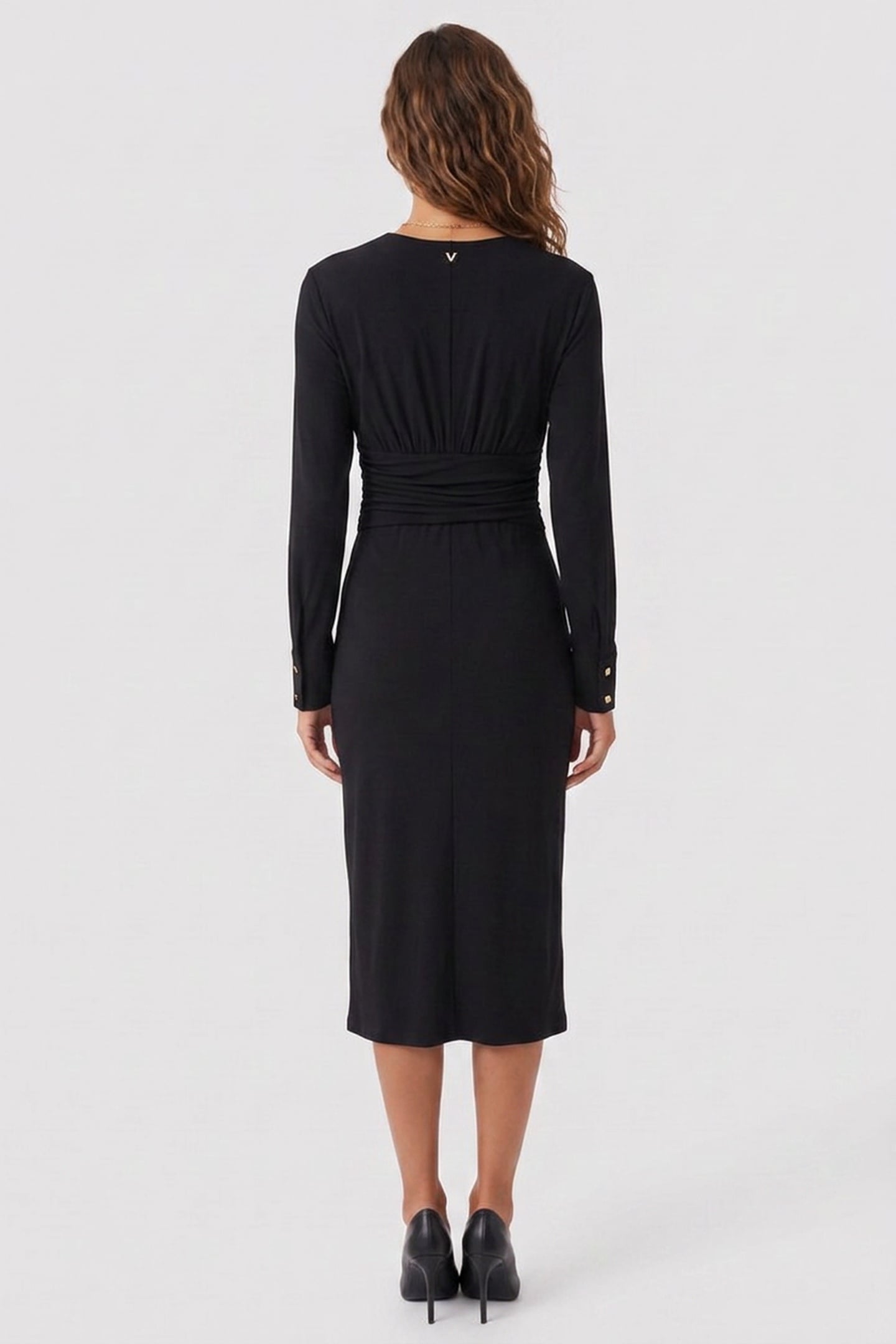 MATILDE LS WRAP DRES JET BLACK A996 2