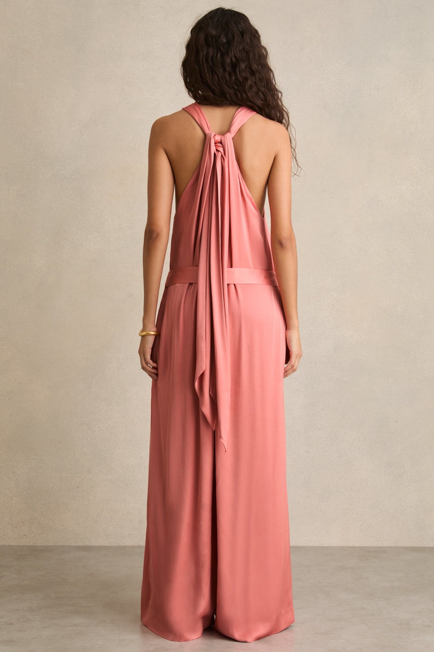 DRAPED OCCASION JUMPSUIT CORAL 2