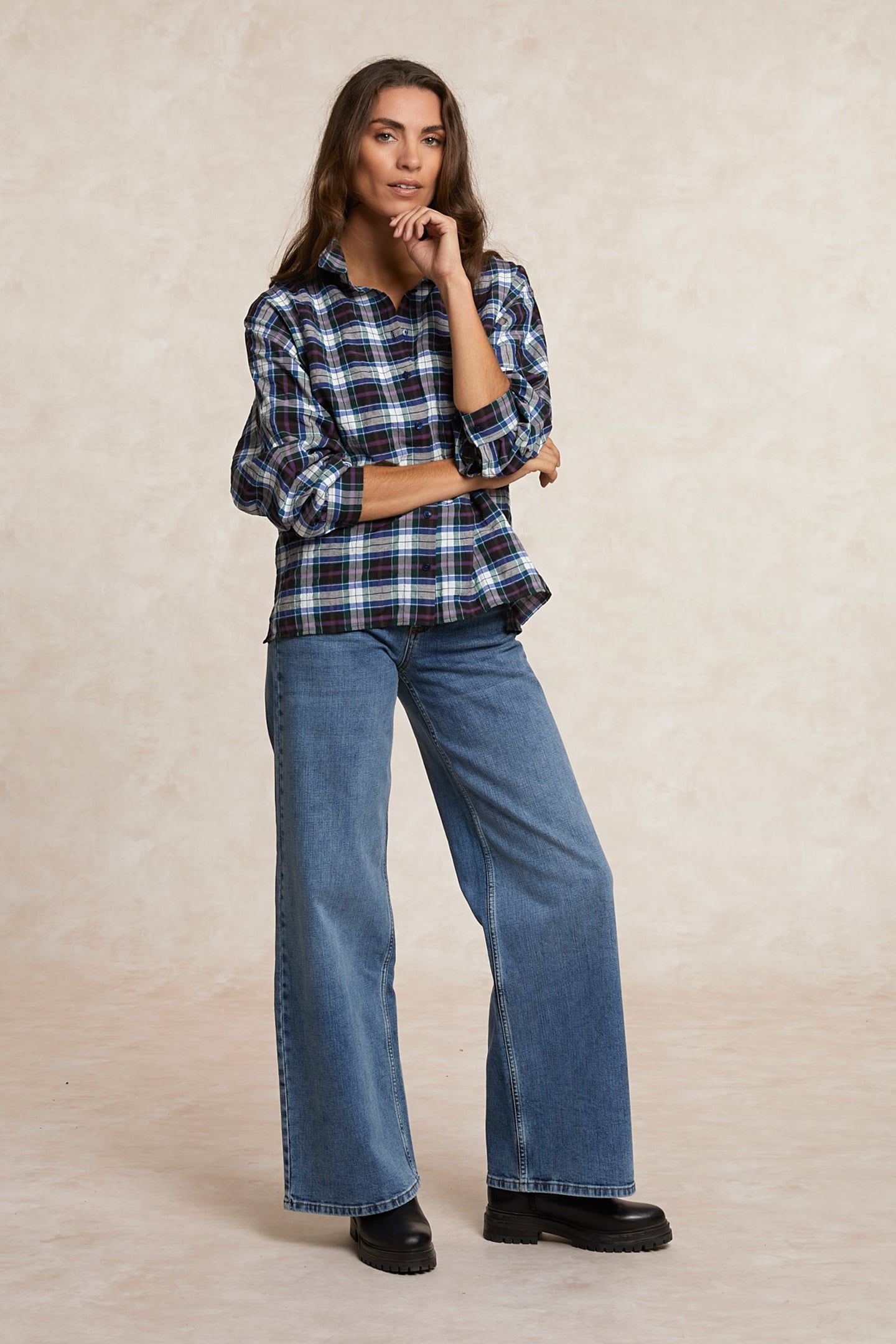 LOOSE CHECKED BLOUSE MULTI 1