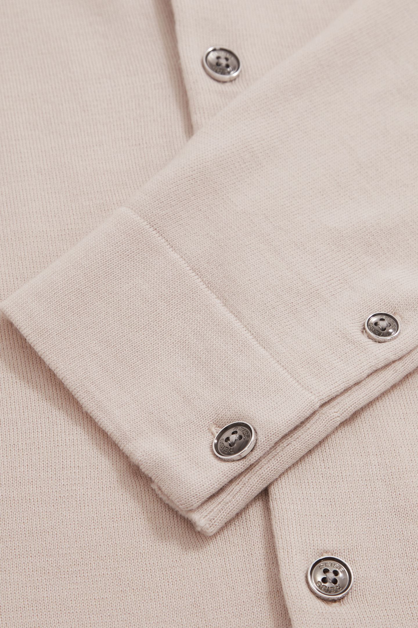 LS BUTTON THROUGH MERINO WOOL CARDIGAN BEIGE 6