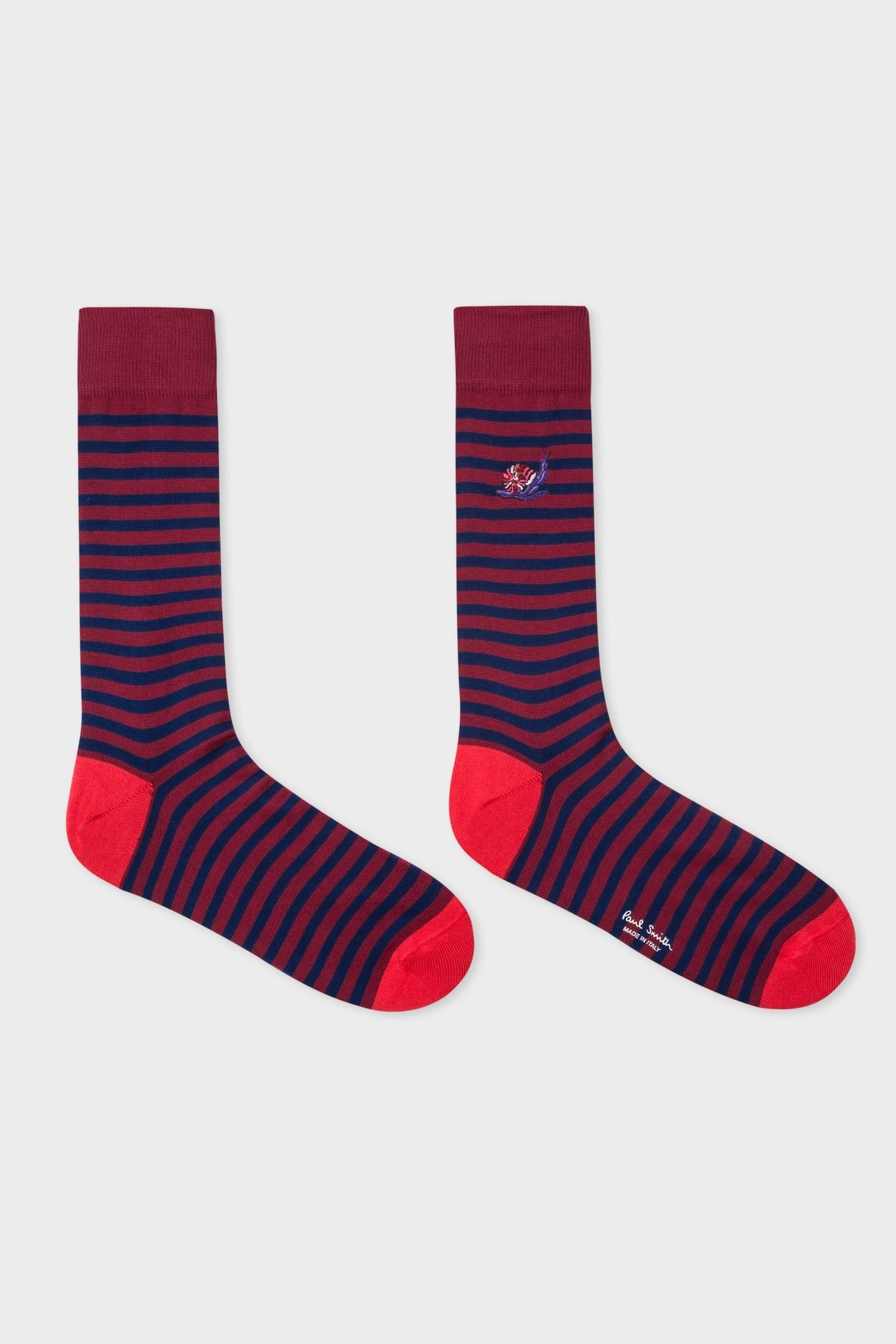 MEN SOCK DREAMER EMBRDRY BURGUNDY/ BORDE 1