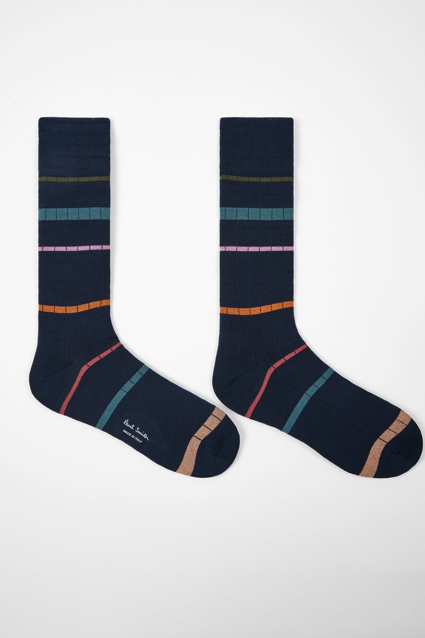 MEN SOCK HERBIE STRIPE NAVY 2