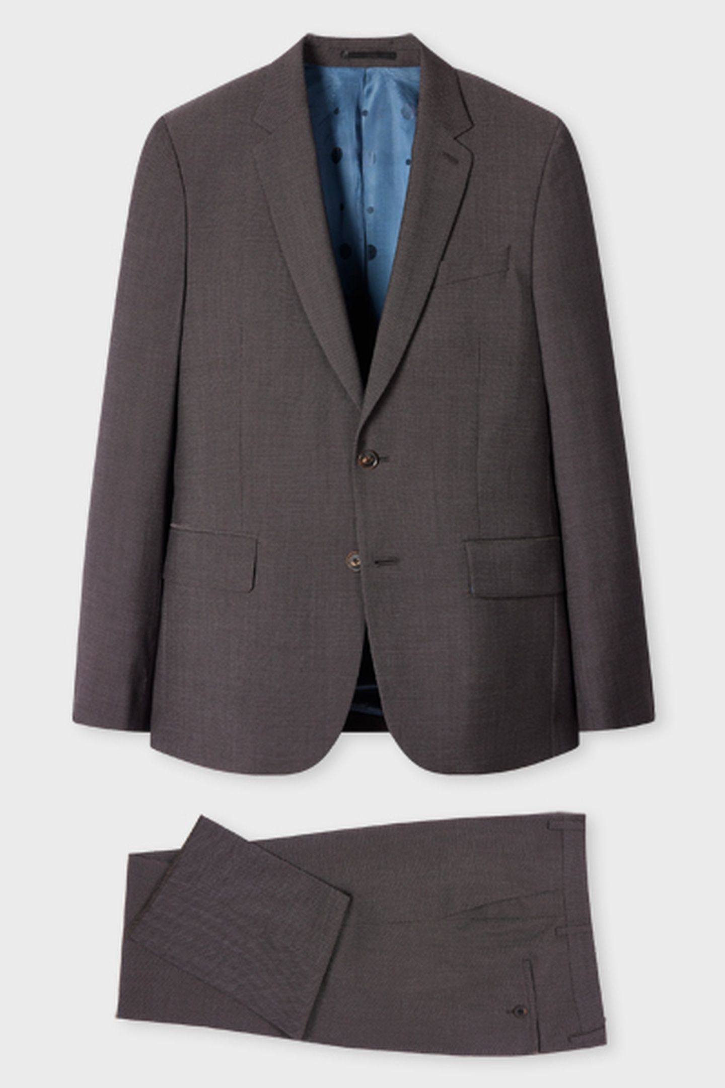 MENS TAILORED FIT 2 BUTTON SUIT CHOCOLATE 2