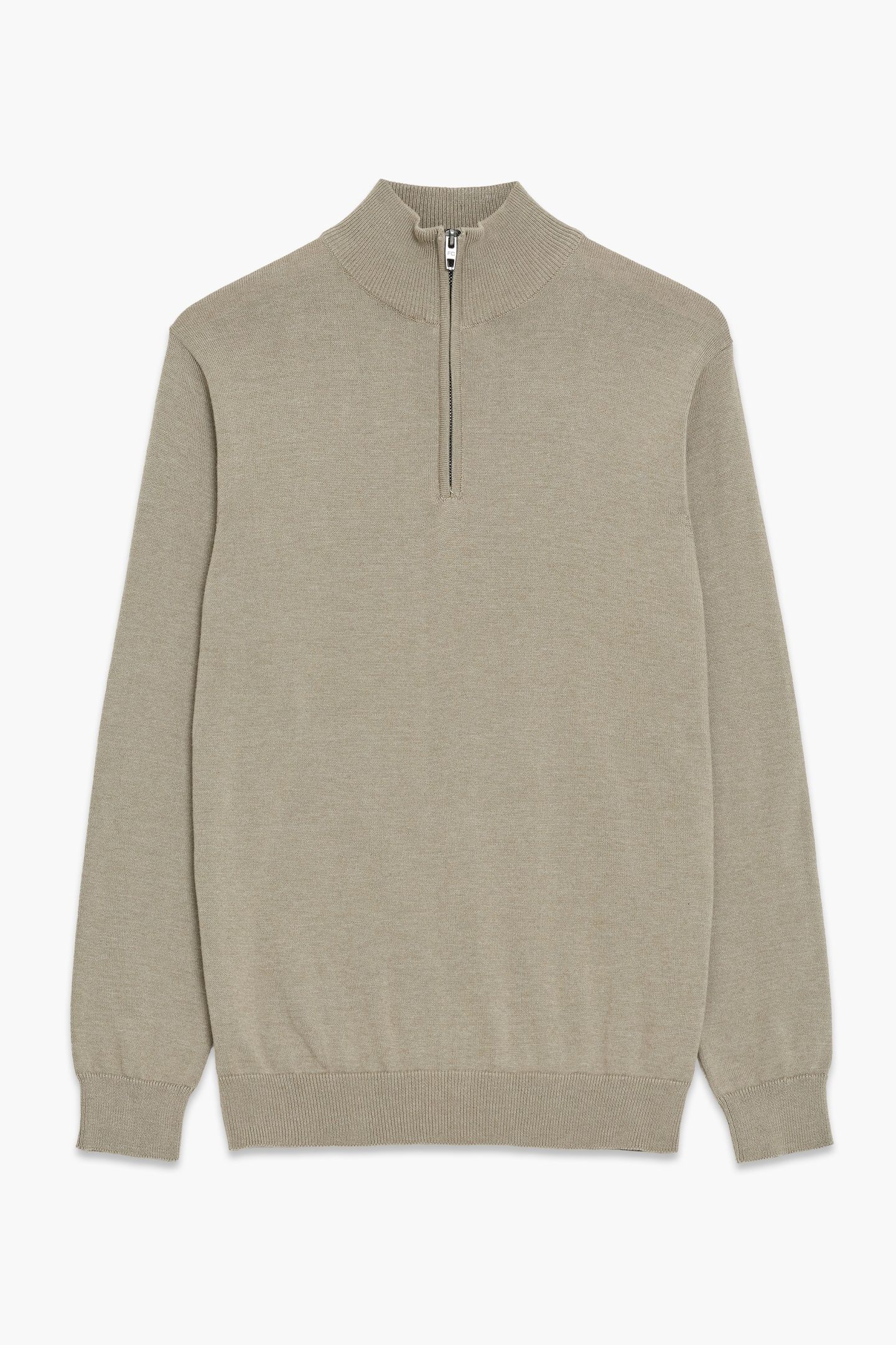 1/2 ZIP COTTON KHAKI MEL SIZE [L] KHAKI MEL 1