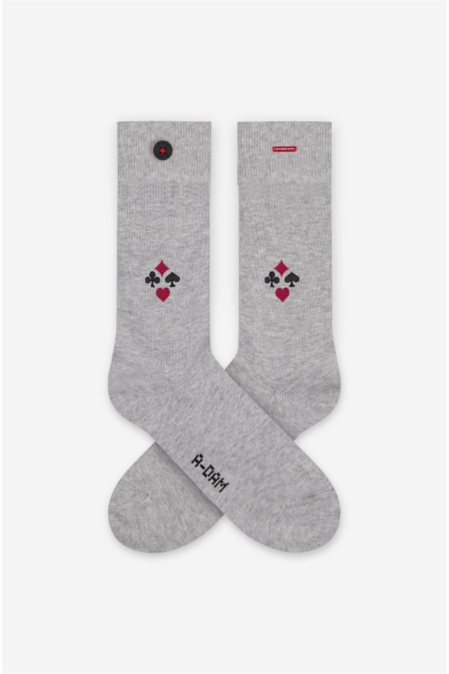 A-DAM 3-PACK CASUAL SOCKS CARD ICONS GREY MELANGE 2