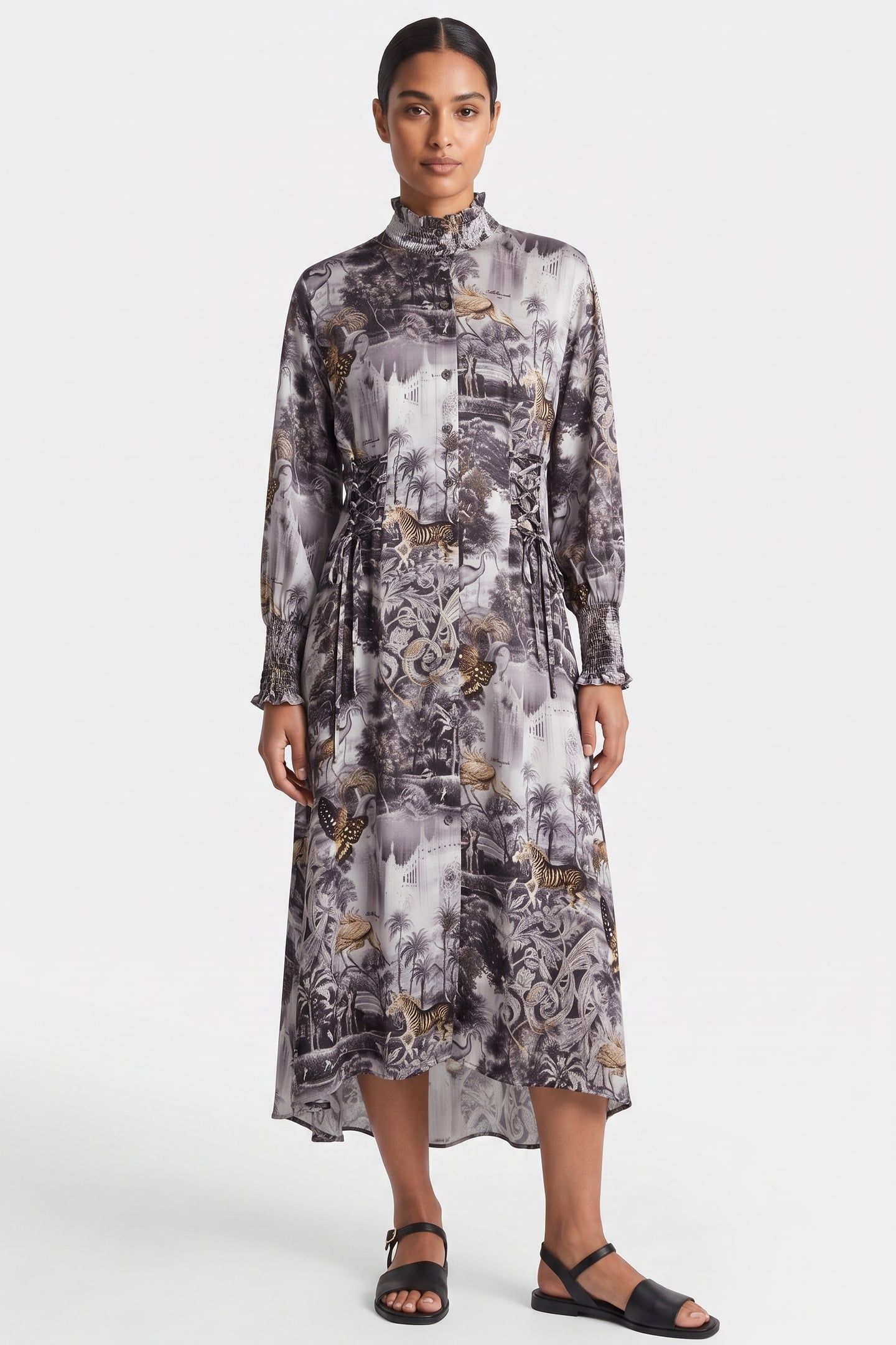 AMBER BEVERLY DRESS GREY 1