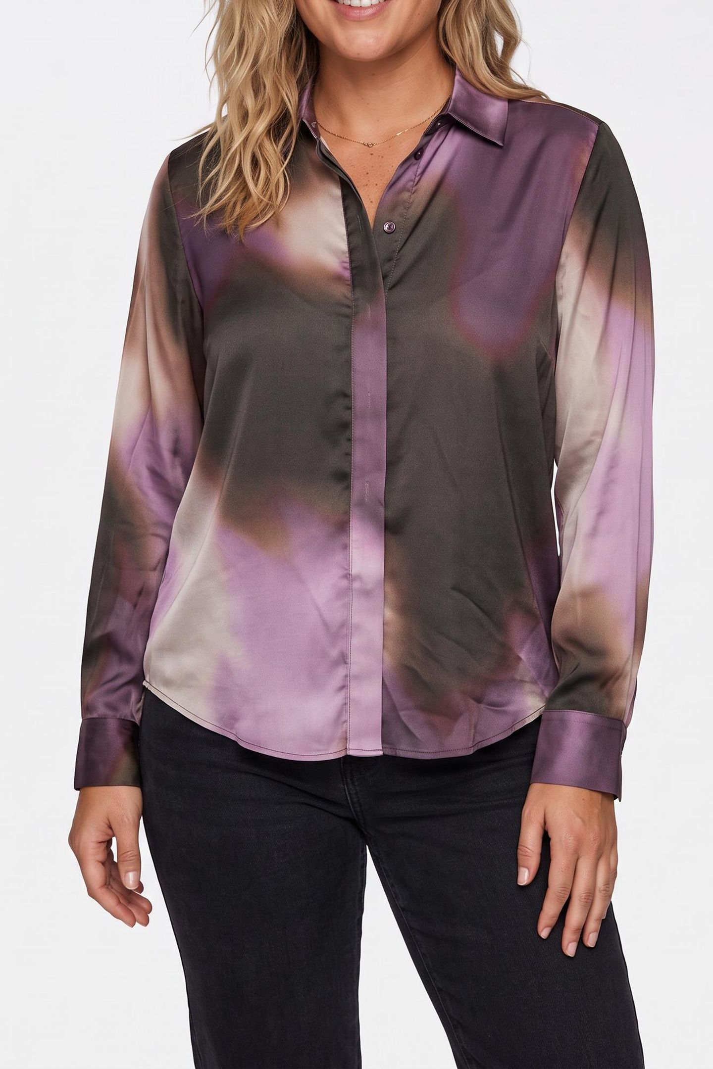 NEW MELISSA SHIRT WINTERY LIGHTS PURPL 1