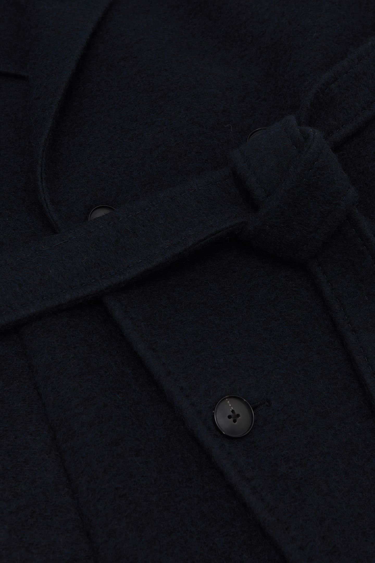 LS BOUCLE DB BELTED OVERCOAT NAVY 8