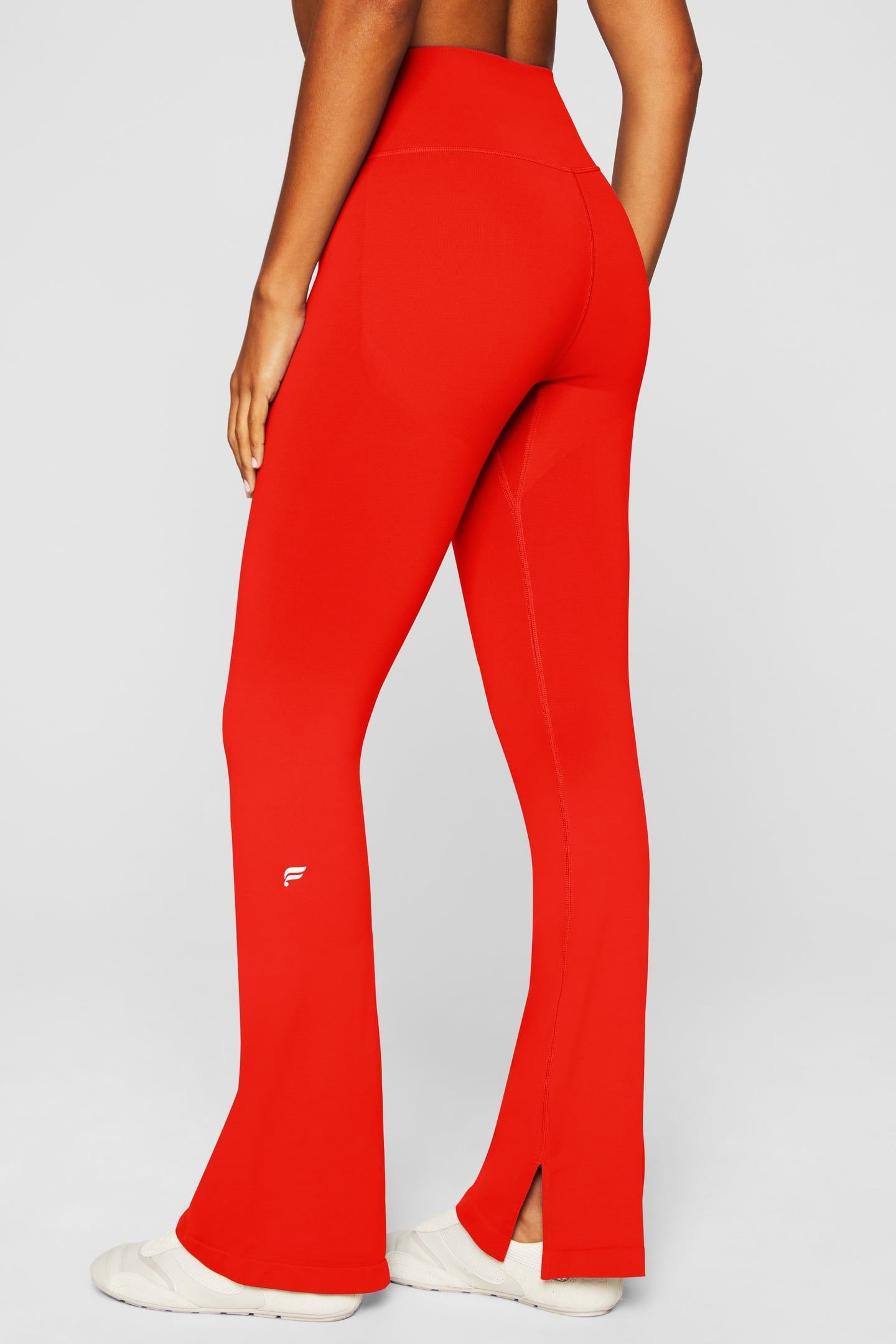 SLEEK SEAMLESS HIGH-WAISTED FLARE PANT HEATED RED 3