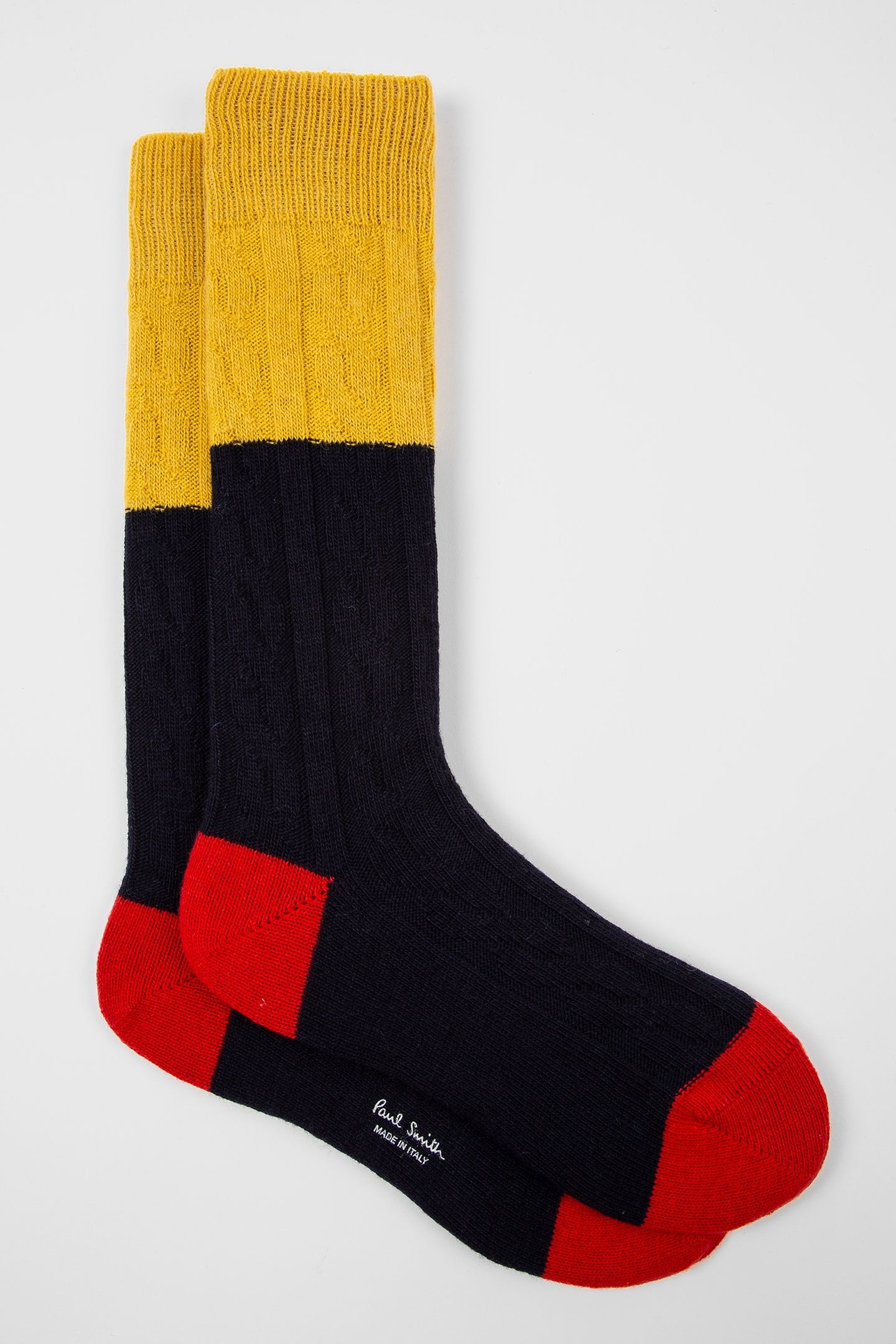 MEN SOCK ALBERT CABLE NAVY 3