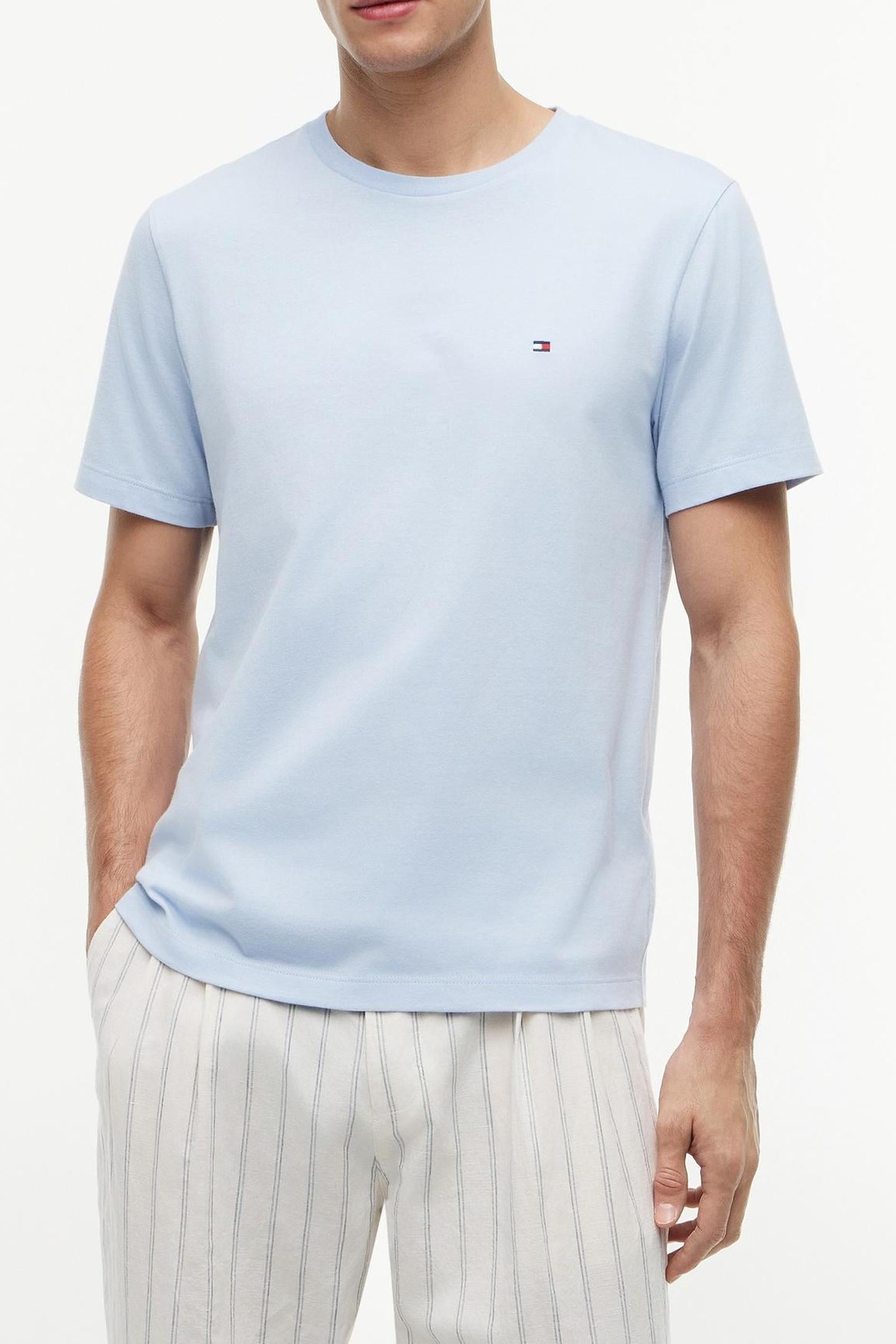 FLAG EMBROIDERY T-SHIRT SKY BLUE 1