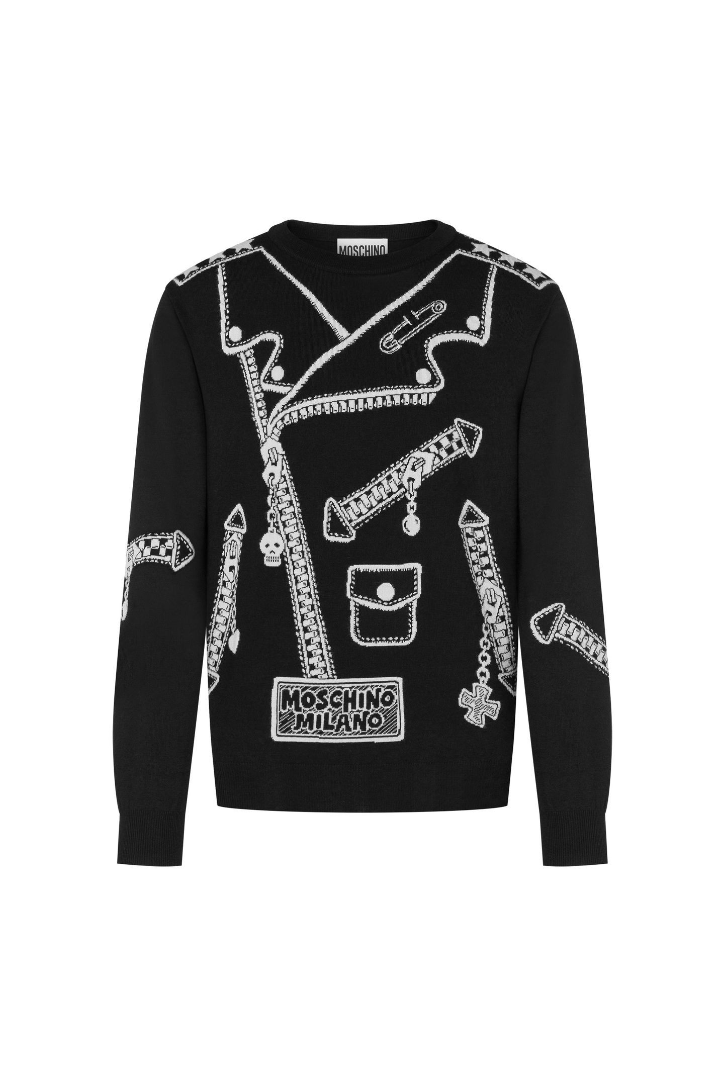 WOOL PULLOVER BIKER INLAY BLACK 3