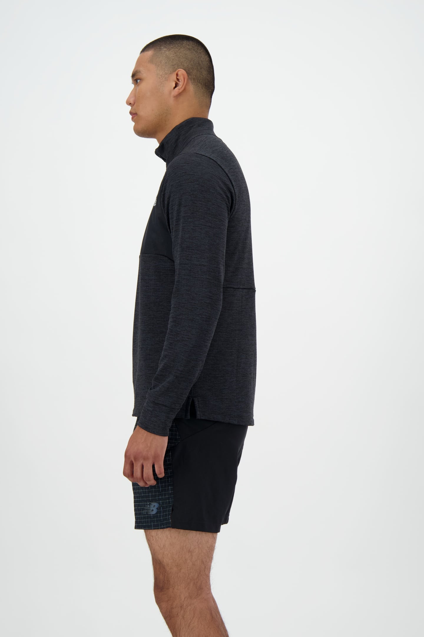 RC ESSENTIAL HEAT GRID 1/2 ZIP BLACK 2