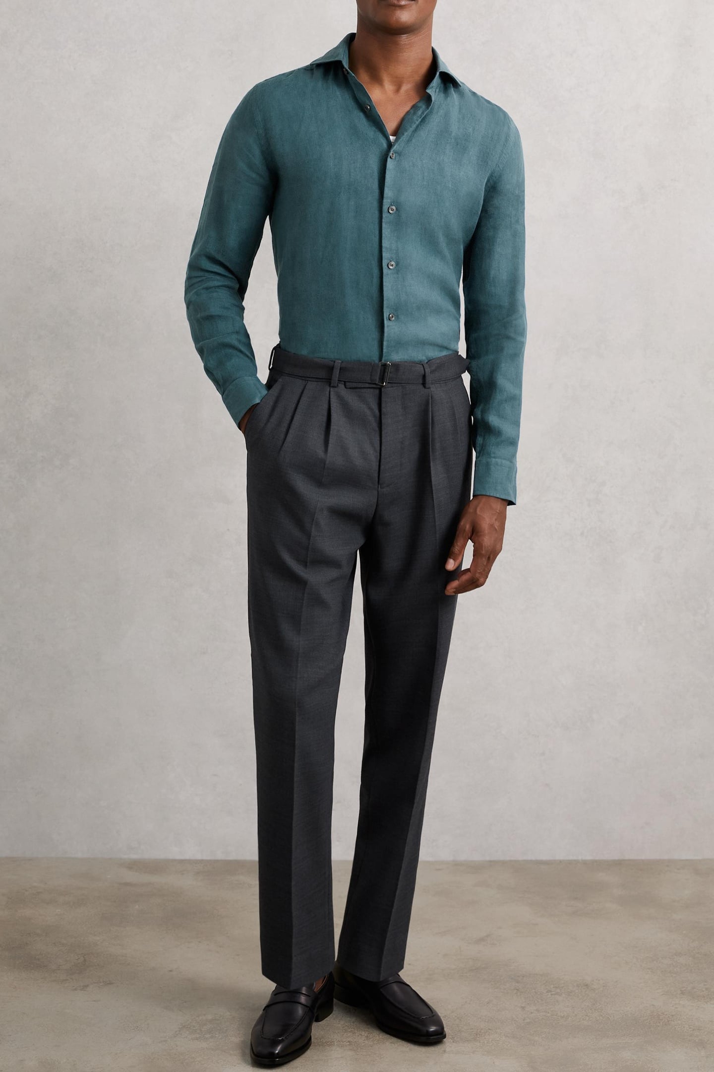 LS LINEN SHIRT ORION BLUE 3