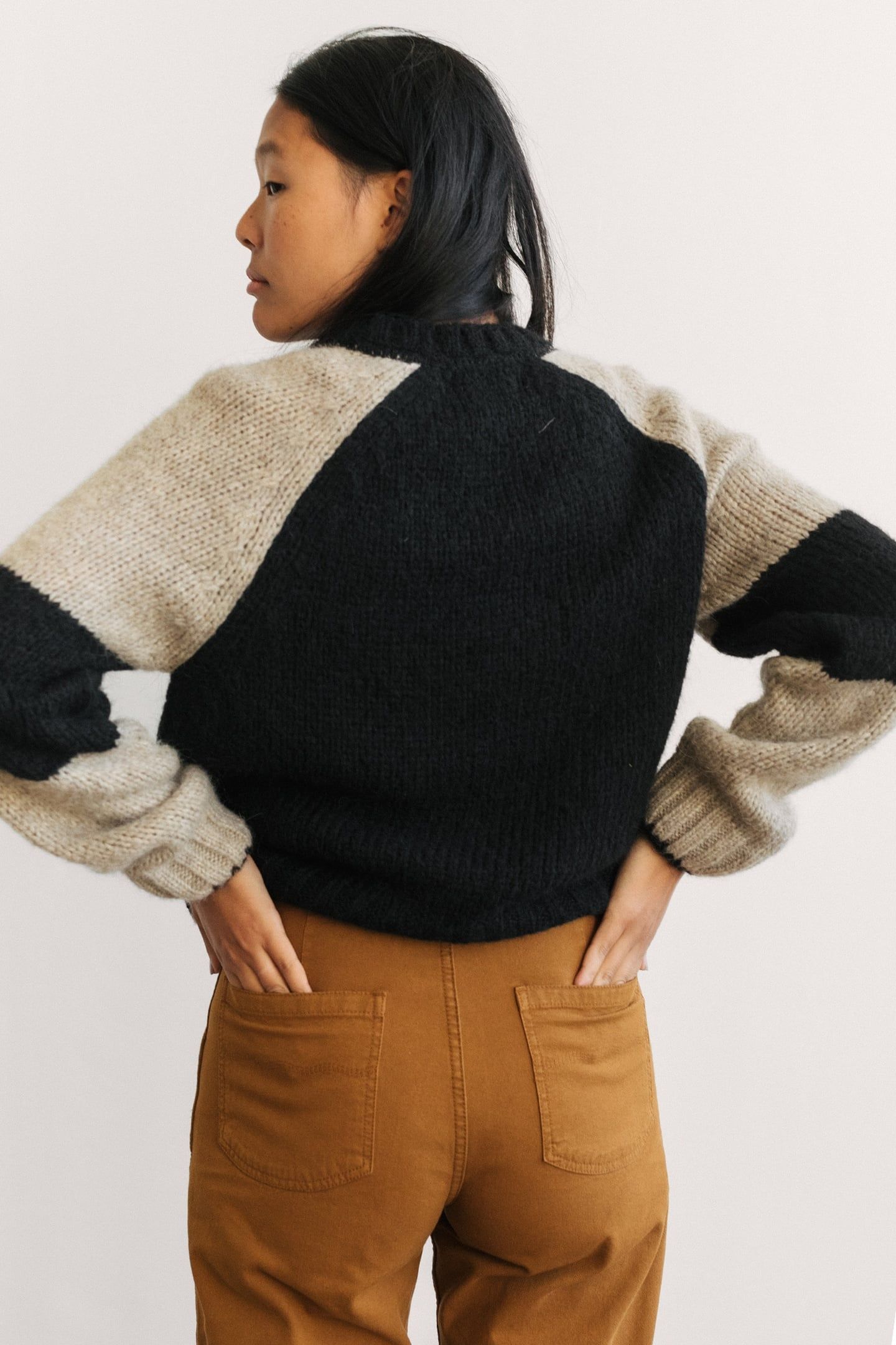 KIKAIJIMA KNIT BLACK/BEIGE 3