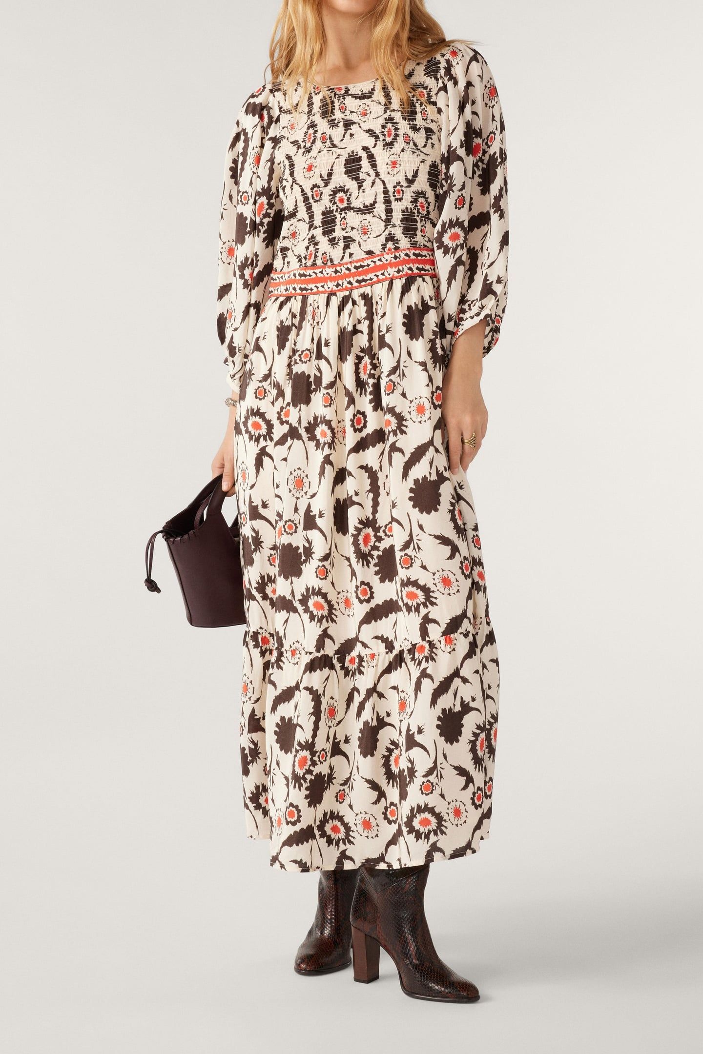 MID-LENGTH DRESS ECRU 1
