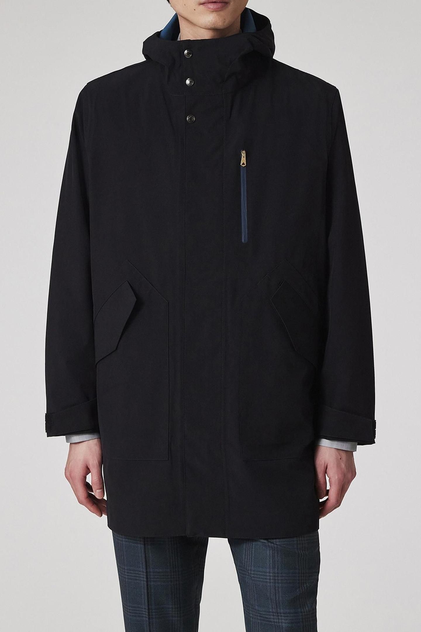 MENS TAPE SEAM HOODED JKT VERY DARK NAVY 1