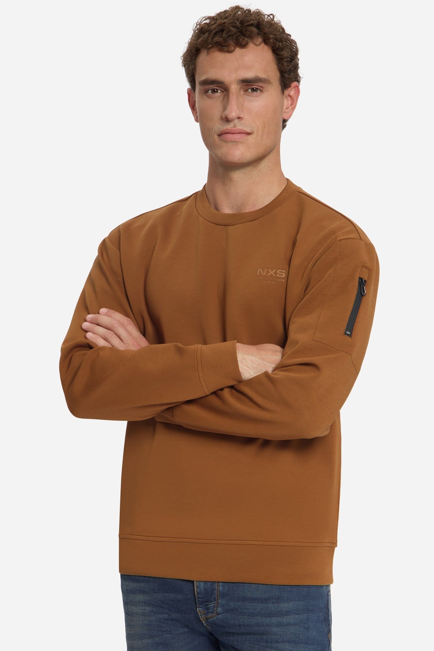 SWEATER CREWNECK CARAMEL 1