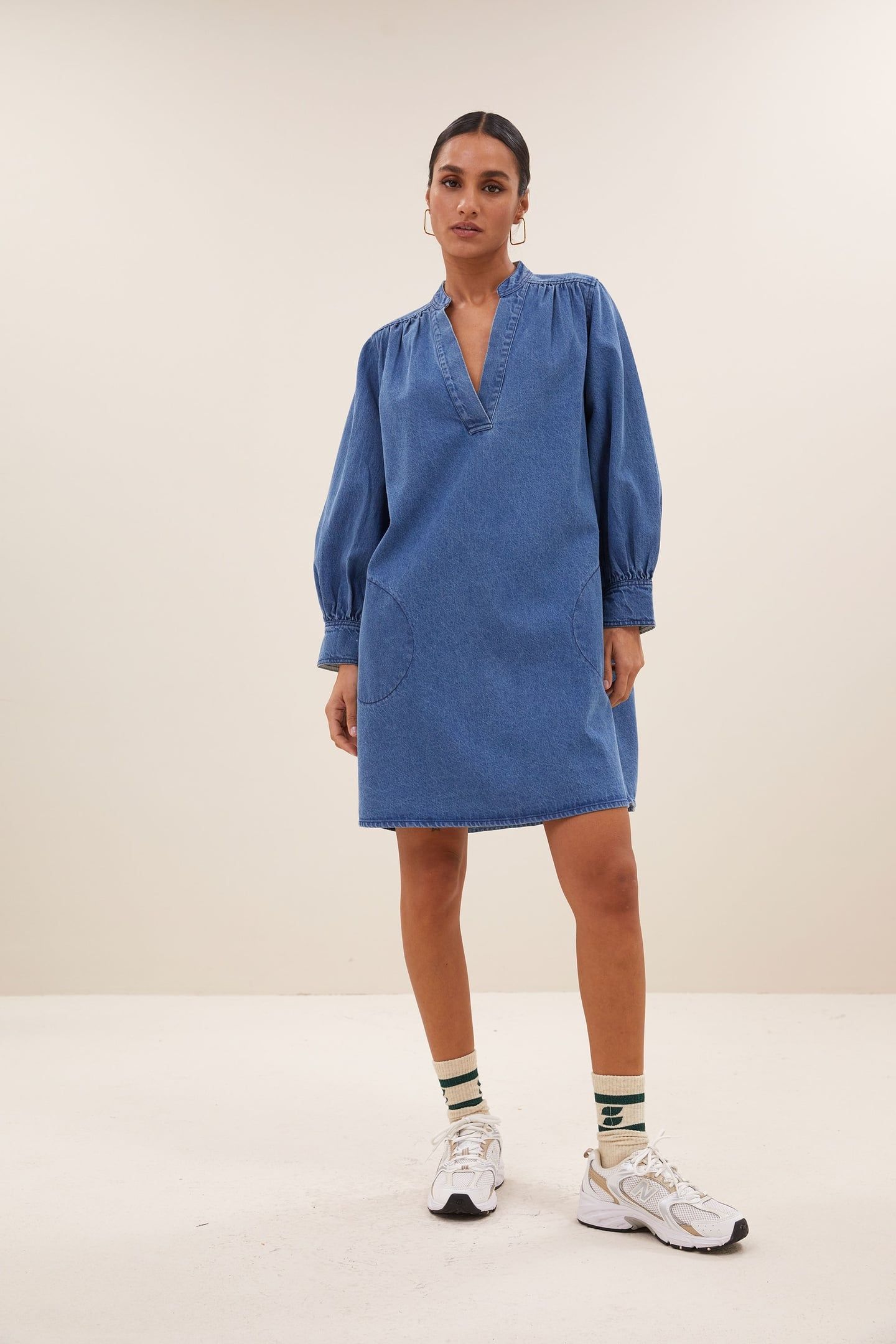 JINA DENIM DRESS MEDIUM DENIM 1