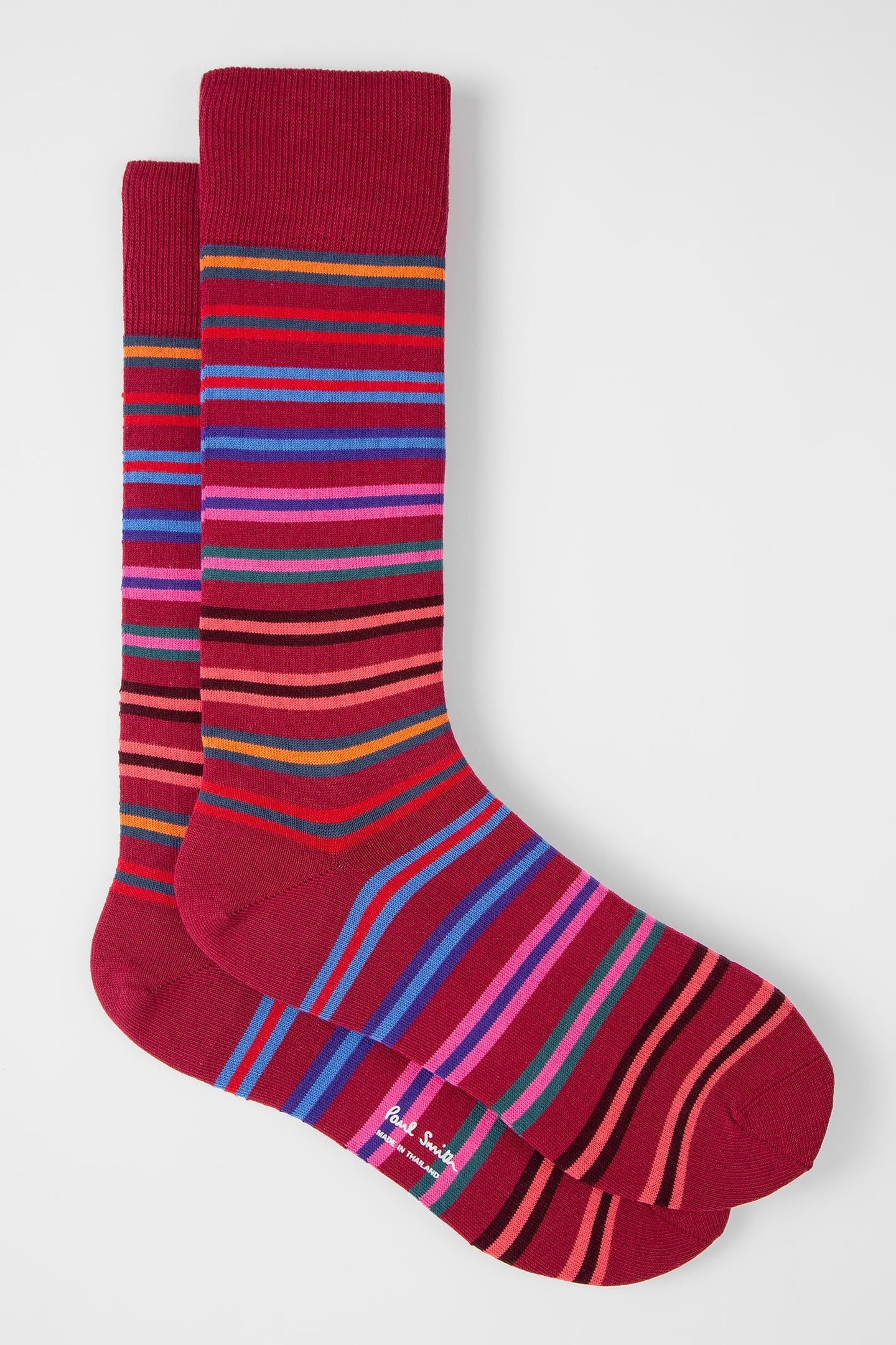 MEN SOCK TORAG STRIPE BURGUNDY/ BORDE 1