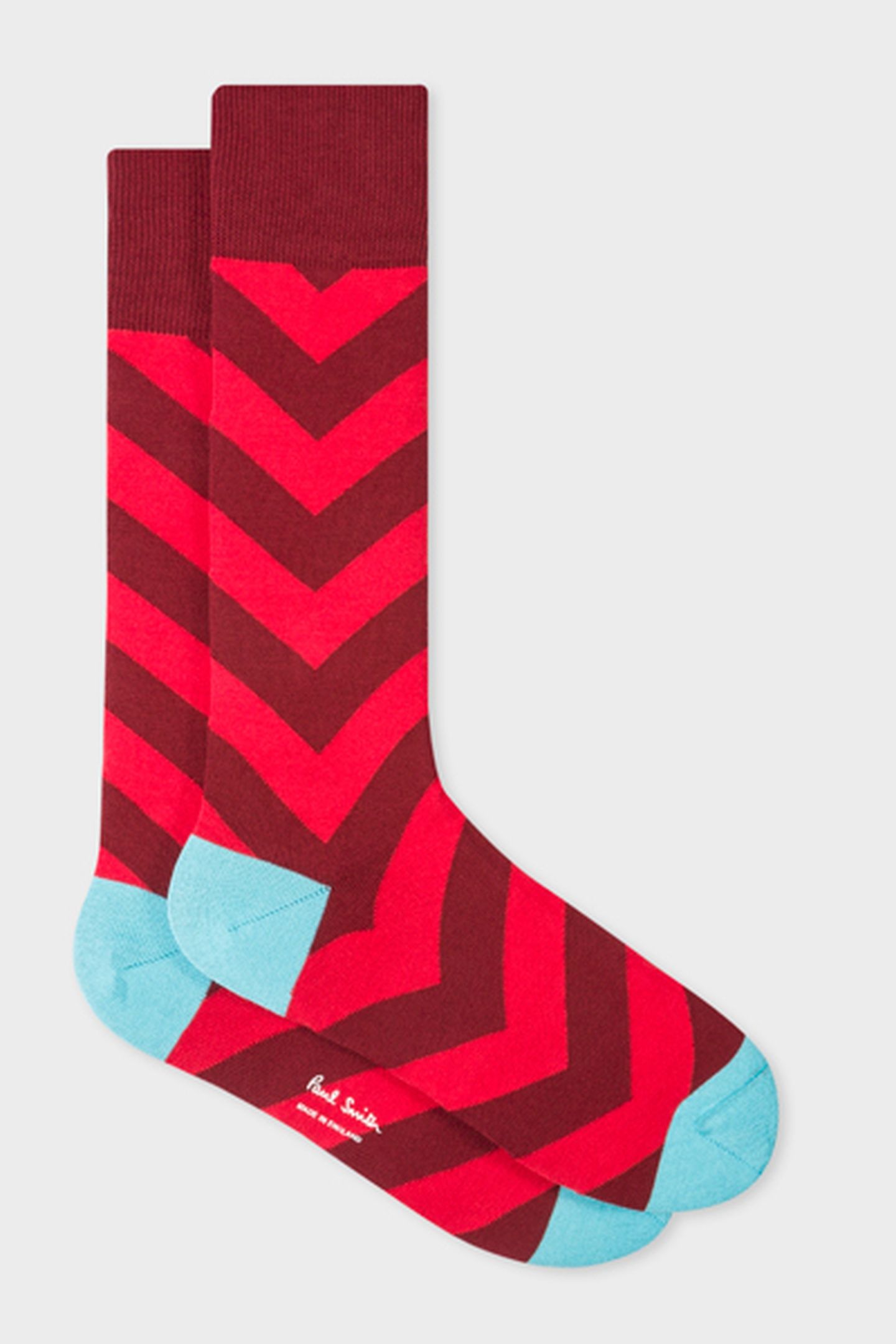 MEN SOCK DOUGLAS STRIPE RED 2