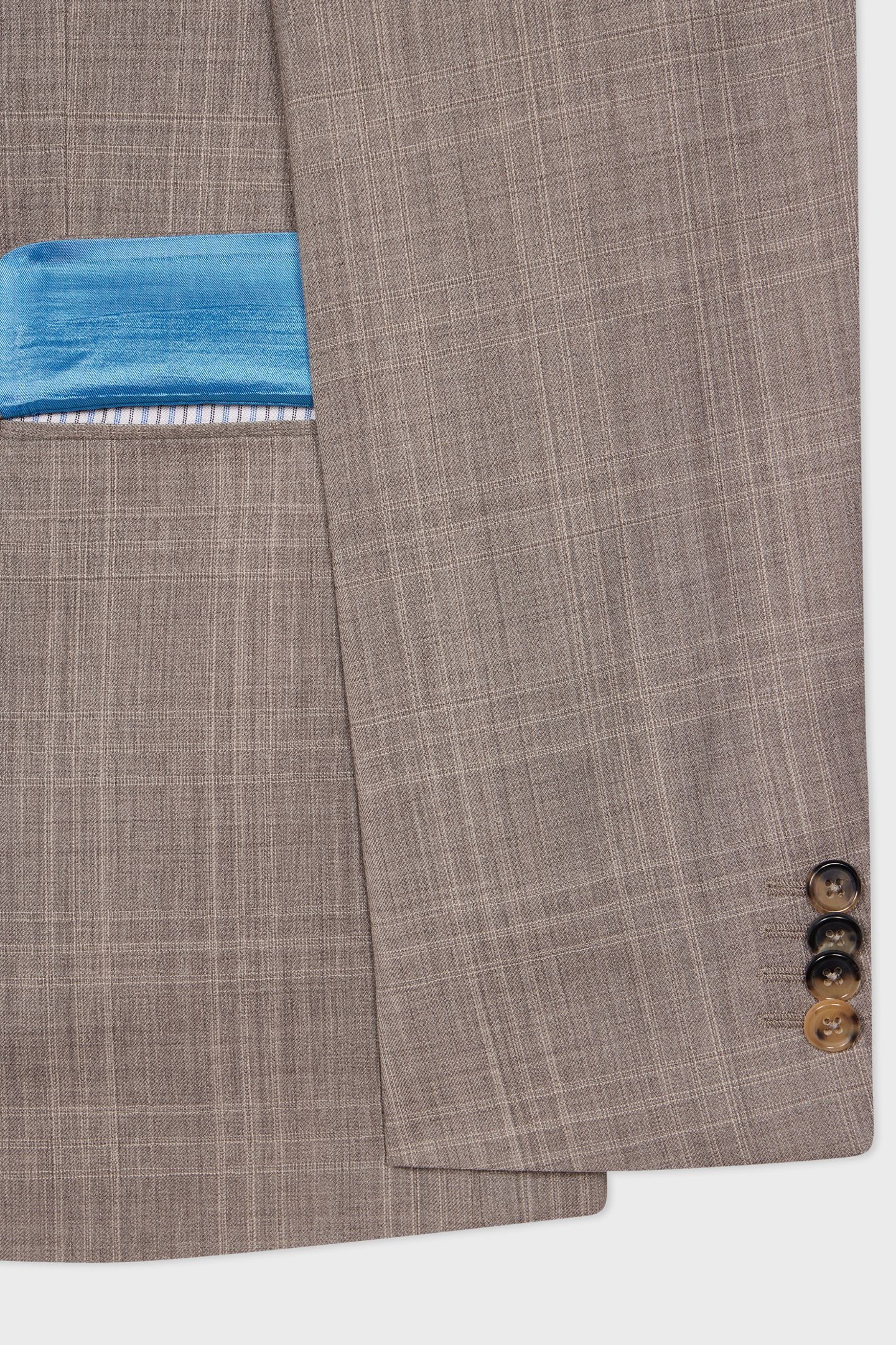 MENS TAILORED FIT 2 BUTTON SUIT GREY BEIGE 4