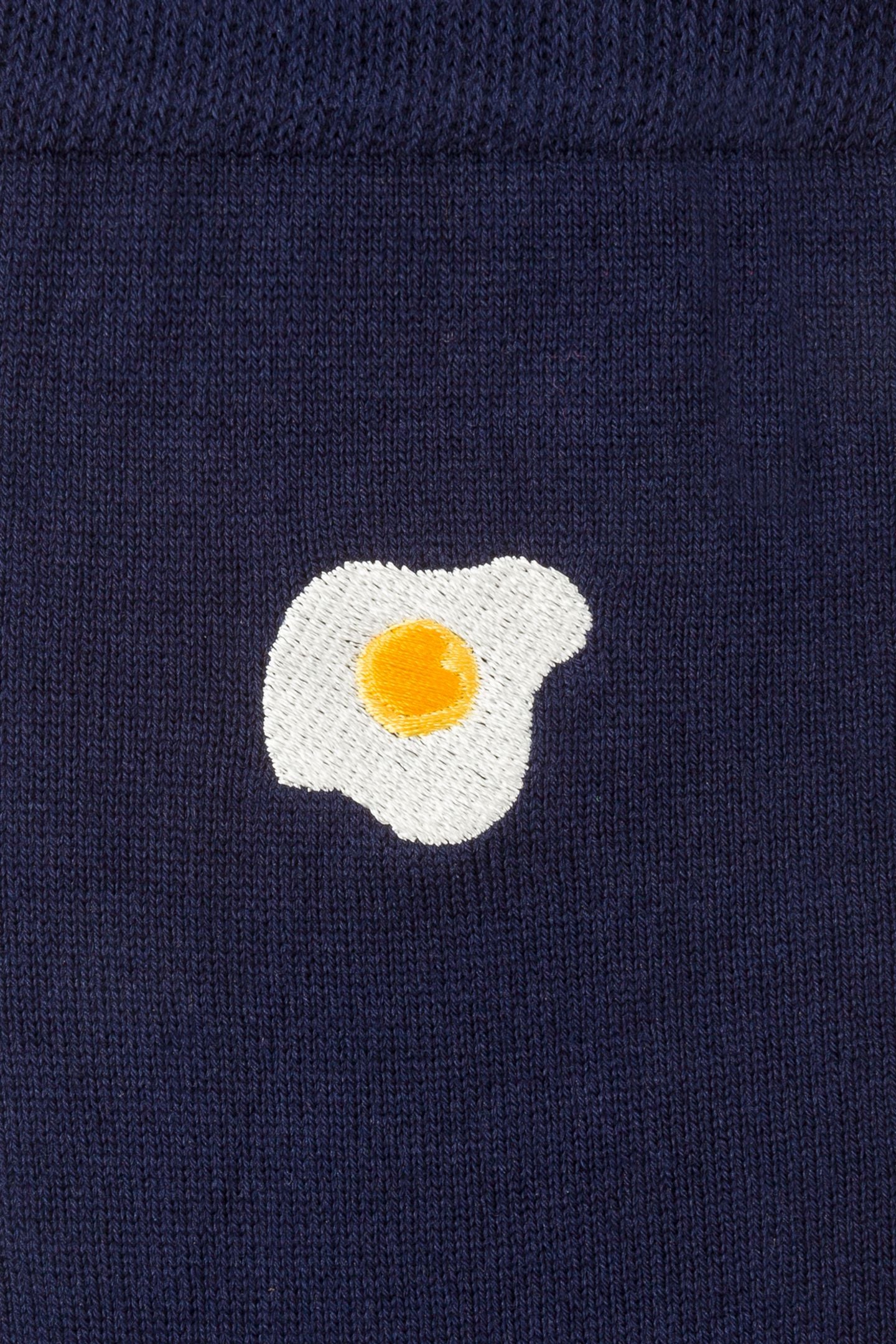 MEN SOCK EMB FOOD NAVY 3