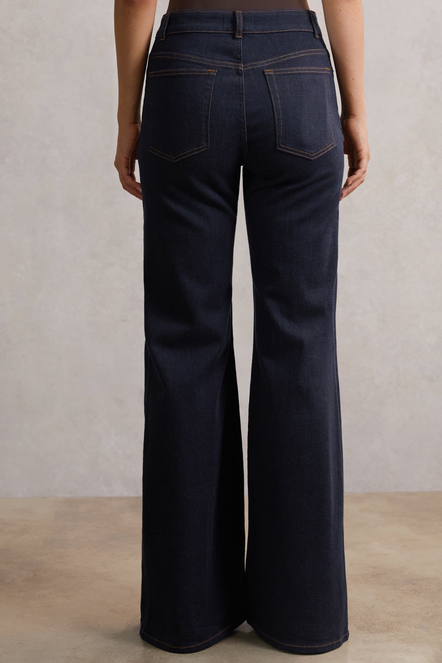 FLARE PIN STITCH JEAN INDIGO 4