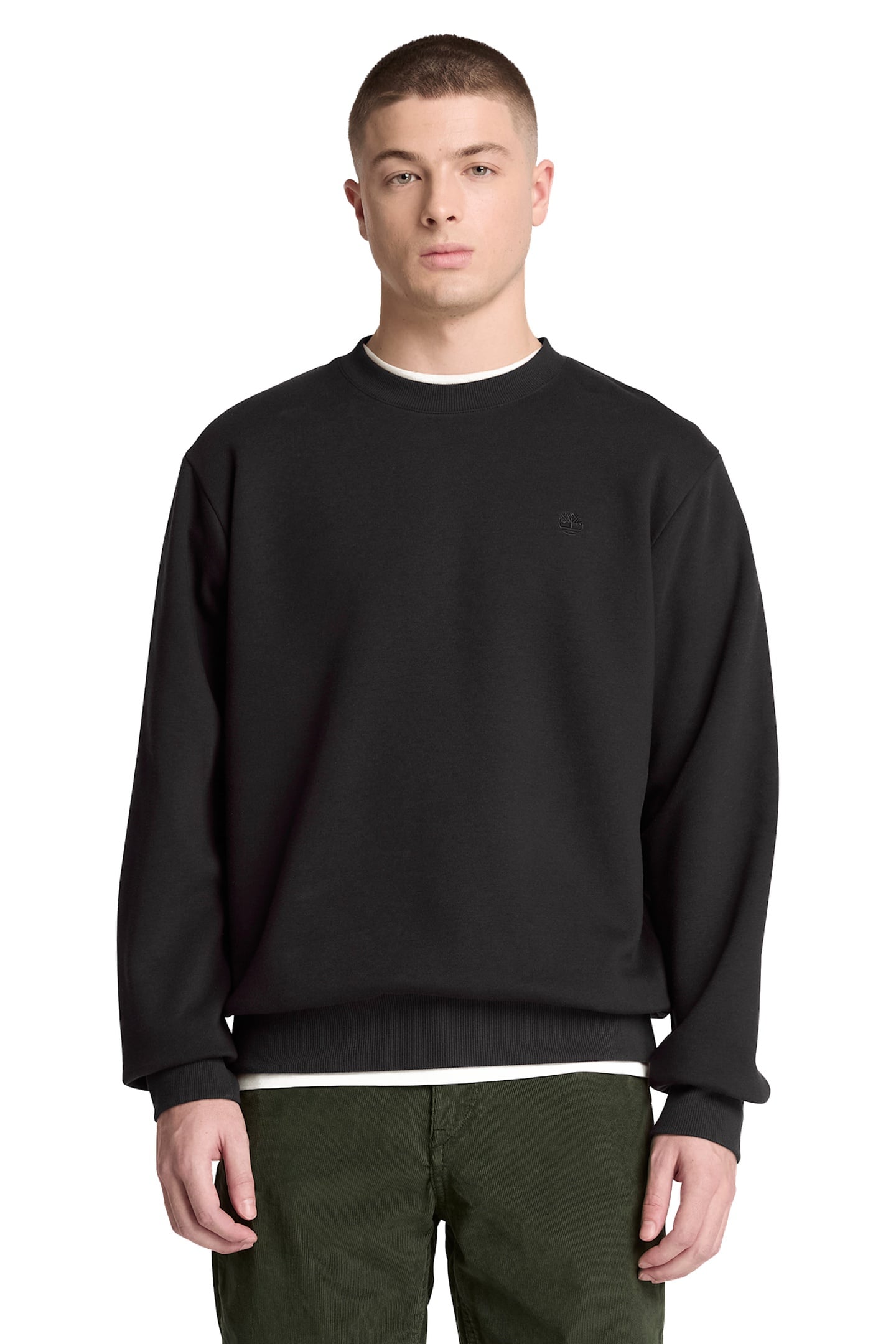 OYSTER RIVER CHEST LOGO BB CREW SWEATSHIRT BLACK 1