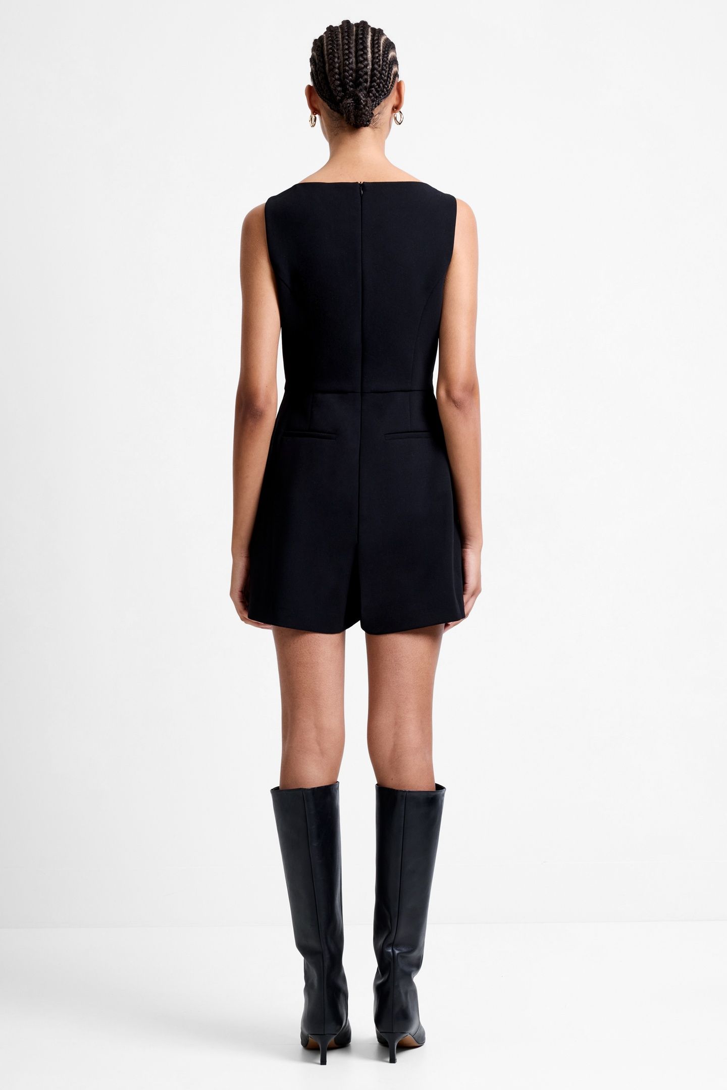 JAIDEN TAILORED PLAYSUIT BLACK BLACK 4