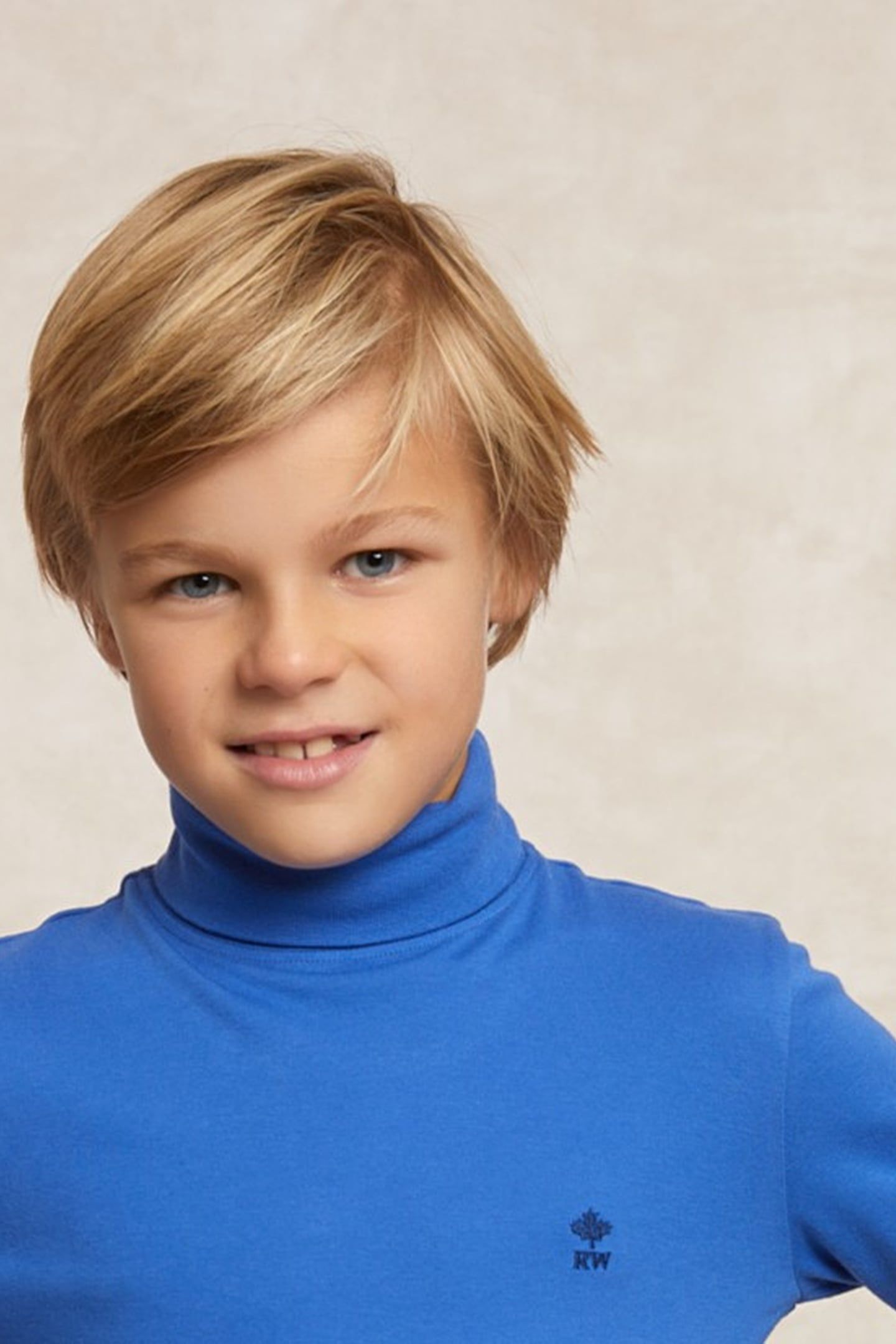 BASIC ROLL NECK T-SHIRT BLUE 3