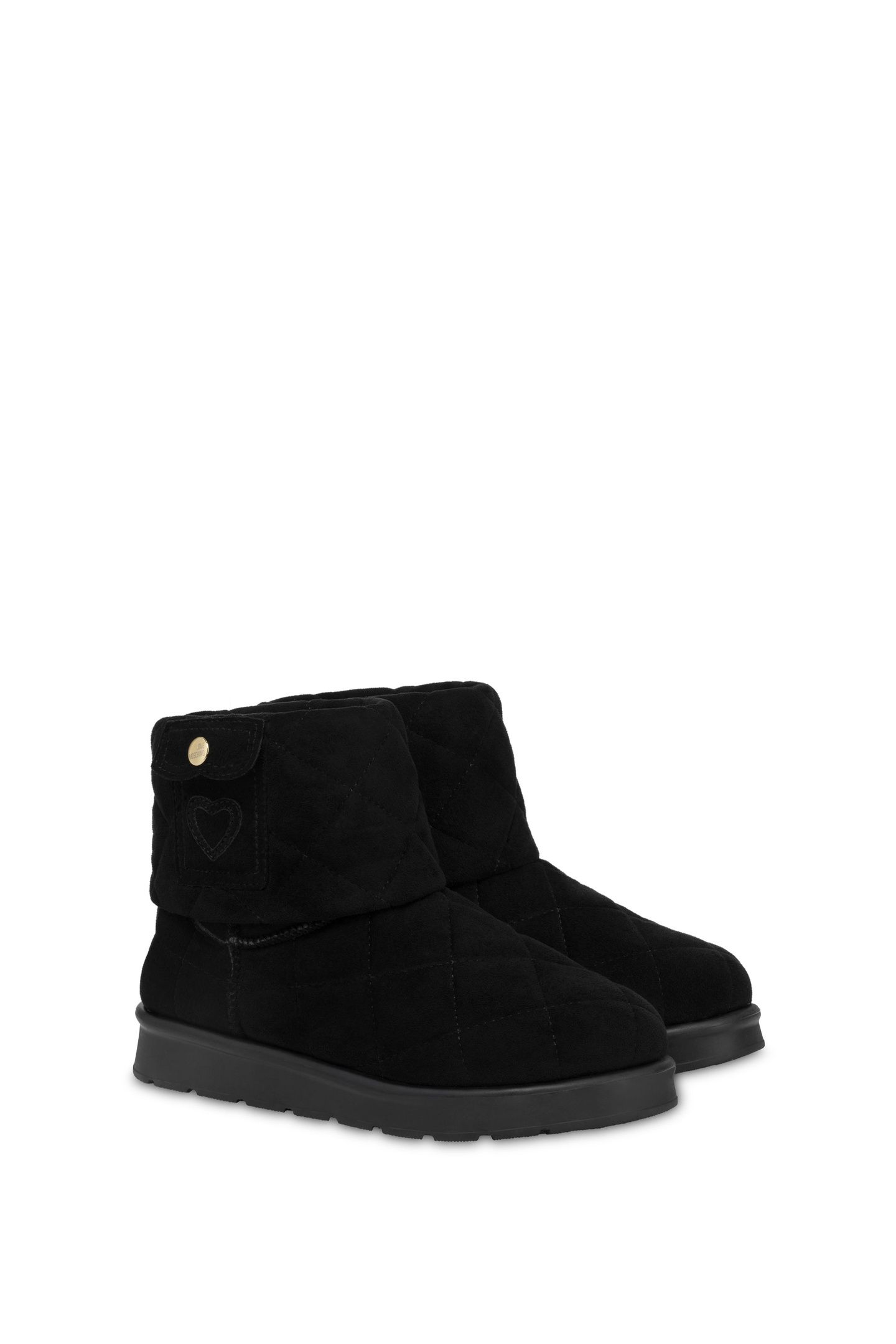 ANKLE BOOTS IN SOFT QUILTED FABRIC BLACK 2