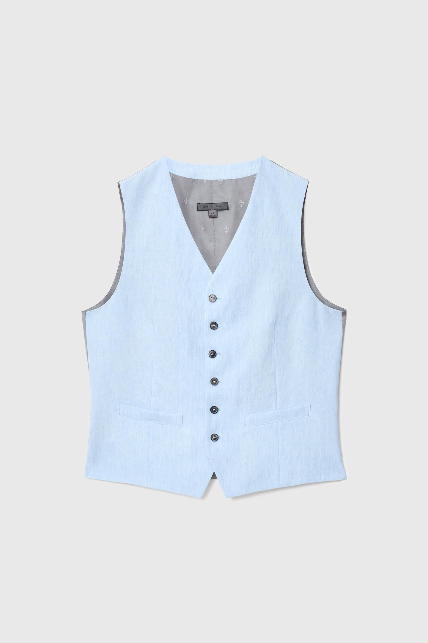 WOOSTER VEST - FRONT BODY DARTS VEST WIT STEEL BLUE 2