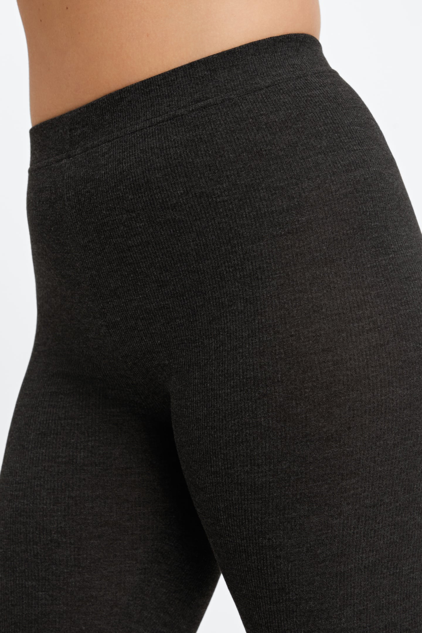 RESTOREKNIT HIGH-WAISTED 7/8 LEGGING BLACK HEATHER 5