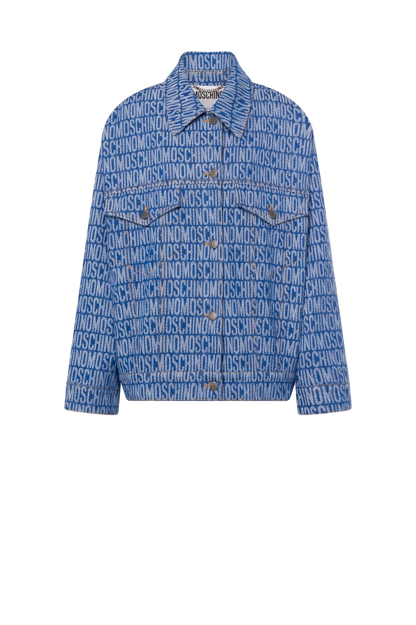 ALLOVER LOGO DENIM JACKET BLUE 3