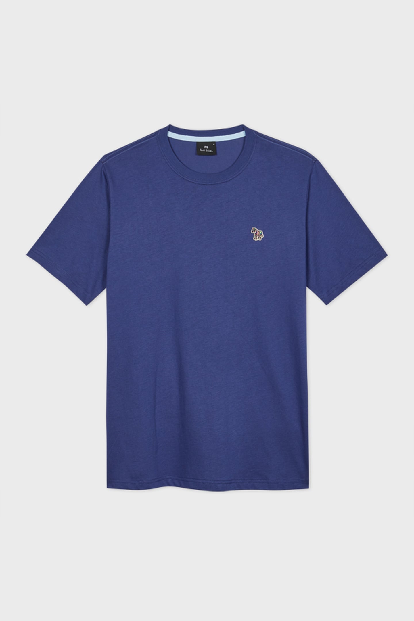 MENS REG FIT TSHIRT ZEBRA BADGE INDIGO 1