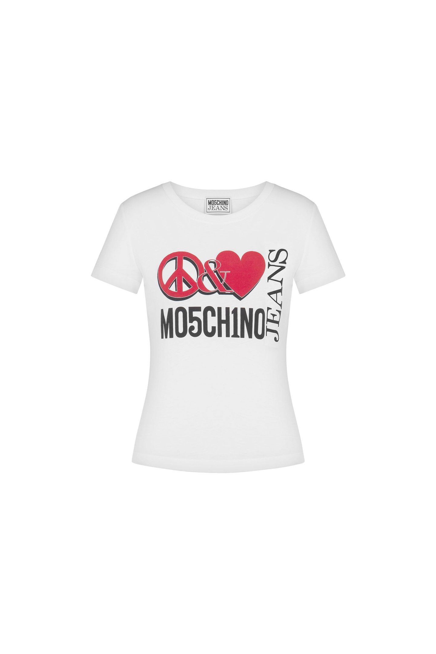 T-SHIRT IN JERSEY PEACE & LOVE WHITE 3