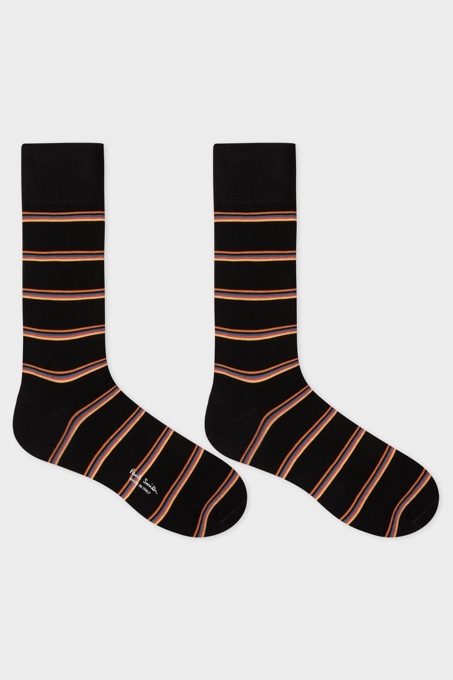 MEN SOCK WALTER STRIPE BLACK 1