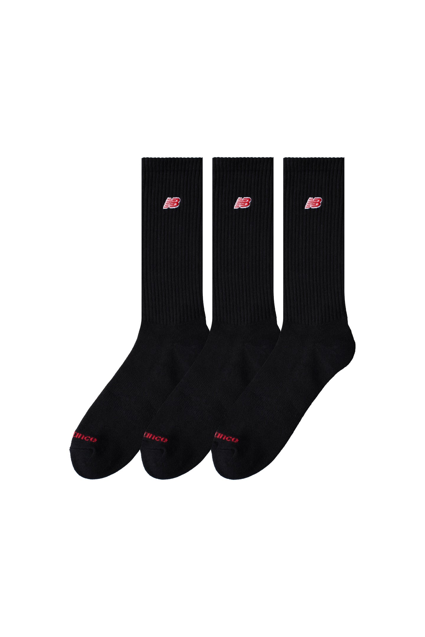 UNISEX PATCH LOGO CREW 3 PACK BLACK 1