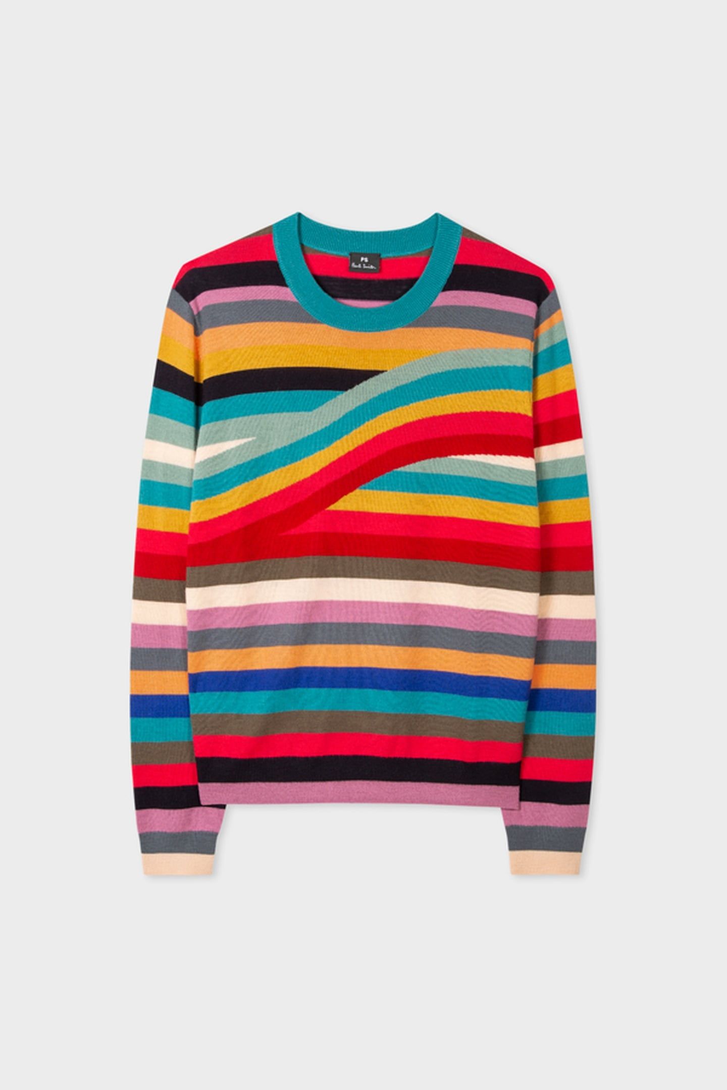 WOMENS KNITTED PULLOVER CREW NECK SWIRL 2